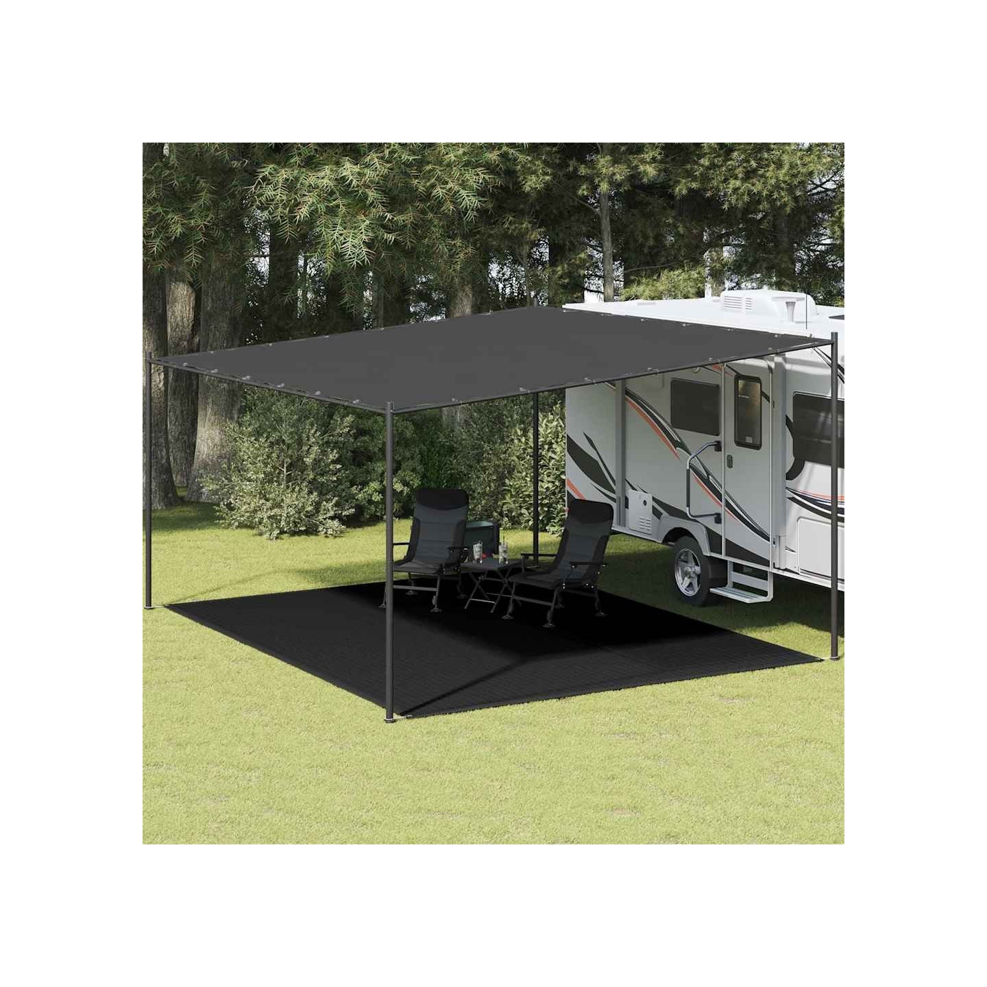 Tapis de tente 400x500 cm Noir