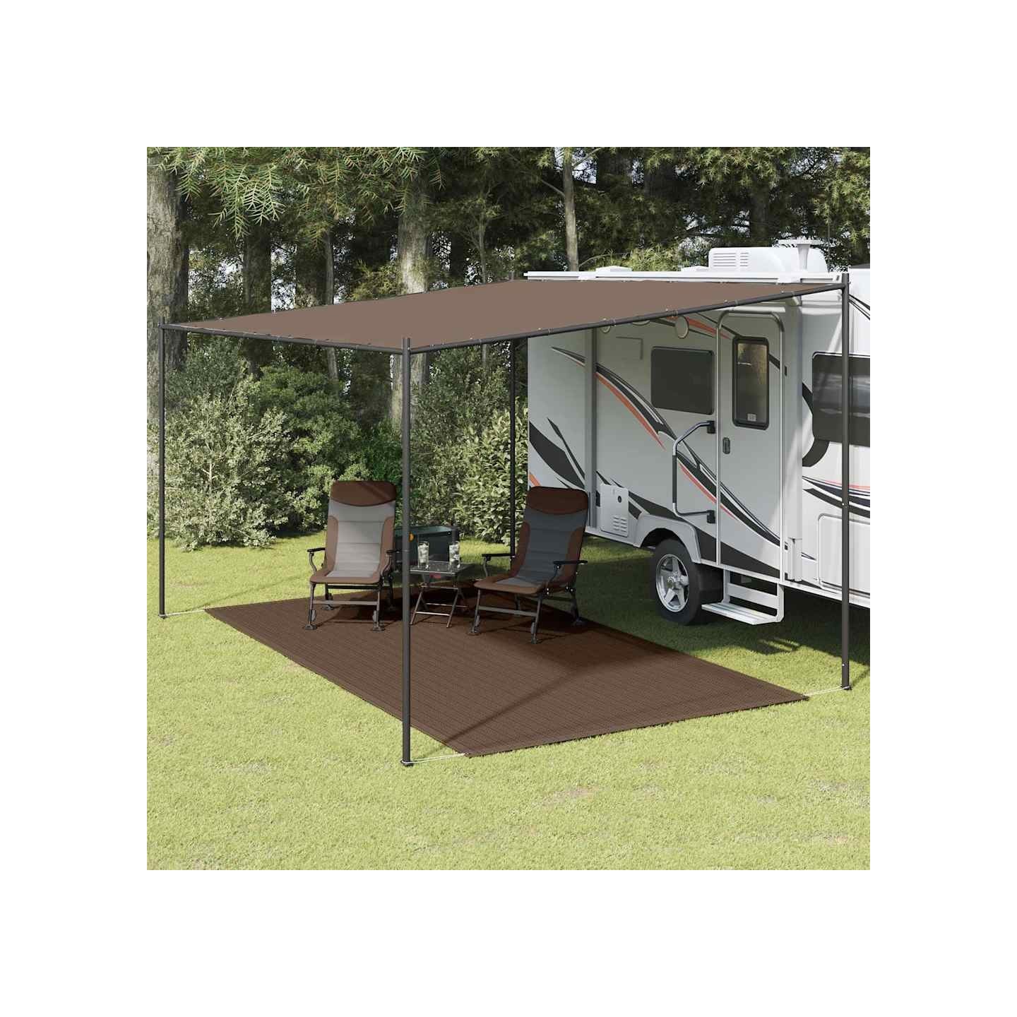 Tapis de tente 250x400 cm Marron