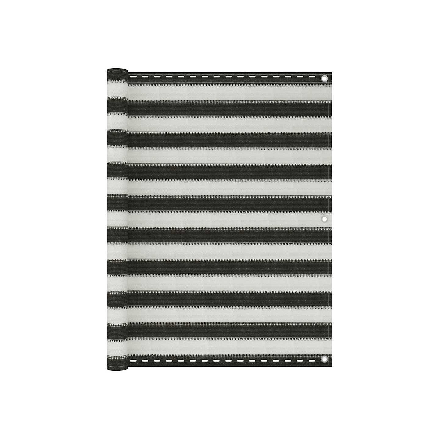 Écran de balcon PEHD 120x500 cm Anthracite et blanc
