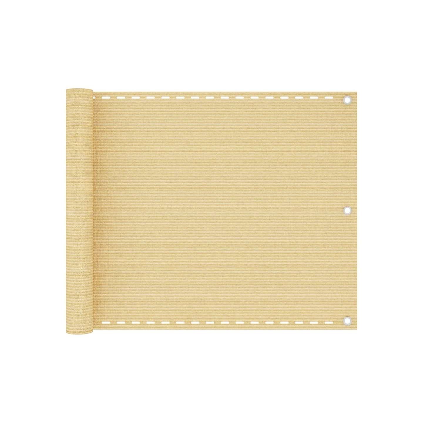 Écran de balcon Beige 75x600 cm PEHD