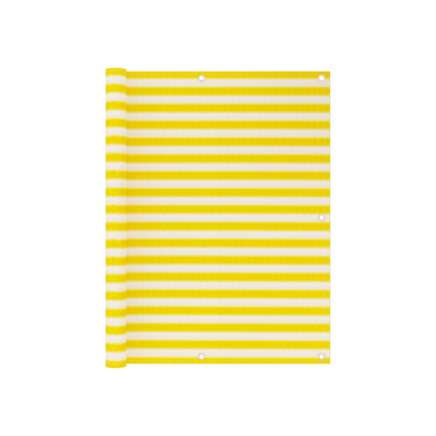 Écran de balcon Jaune et blanc 120x500 cm PEHD