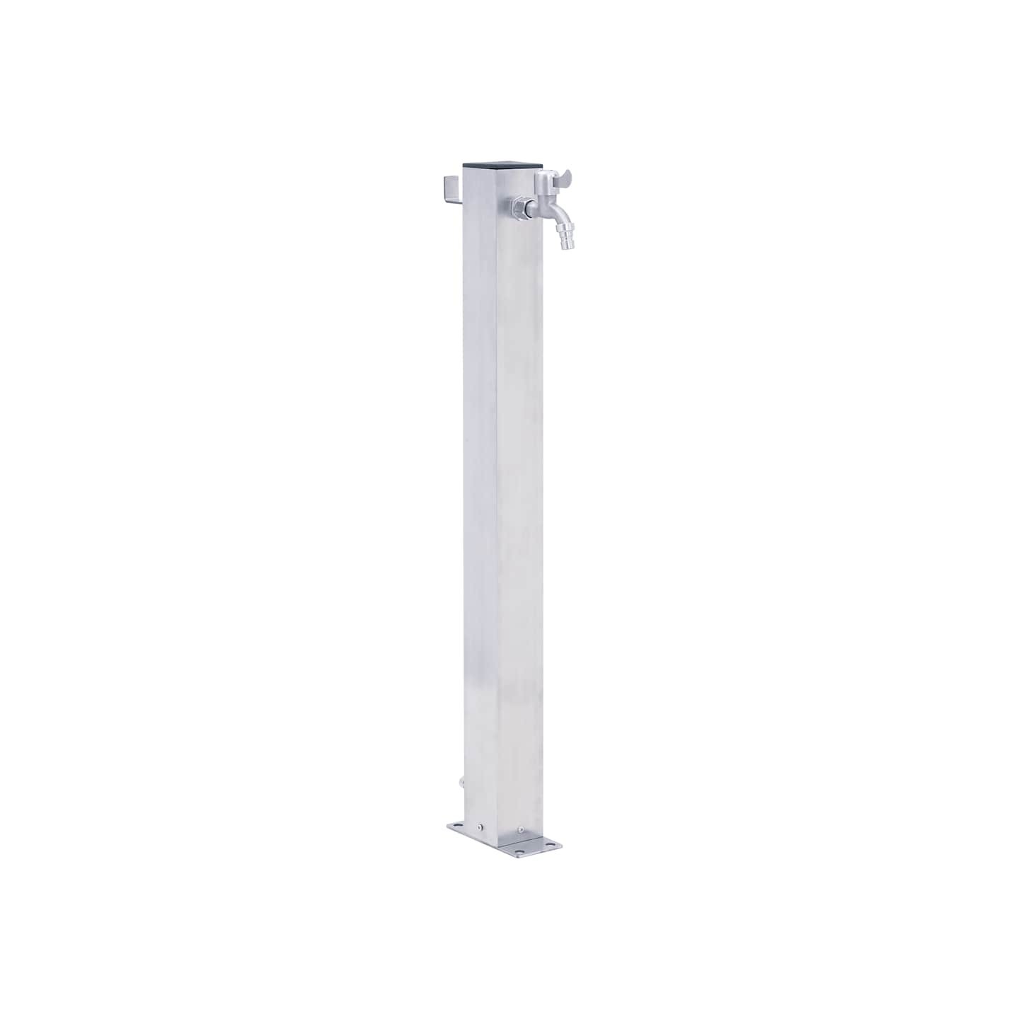 Colonne à eau de jardin 40 cm acier inoxydable carré
