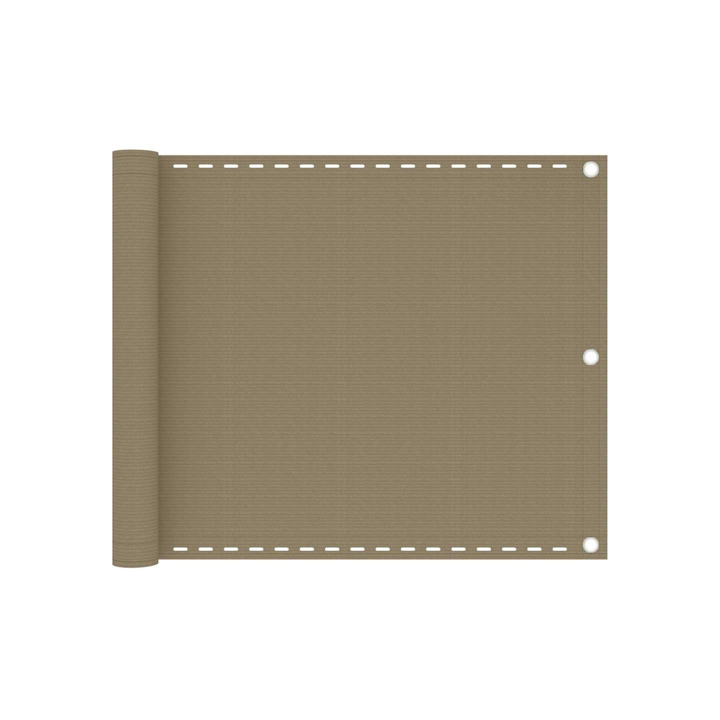 Écran de balcon Taupe 75x500 cm PEHD