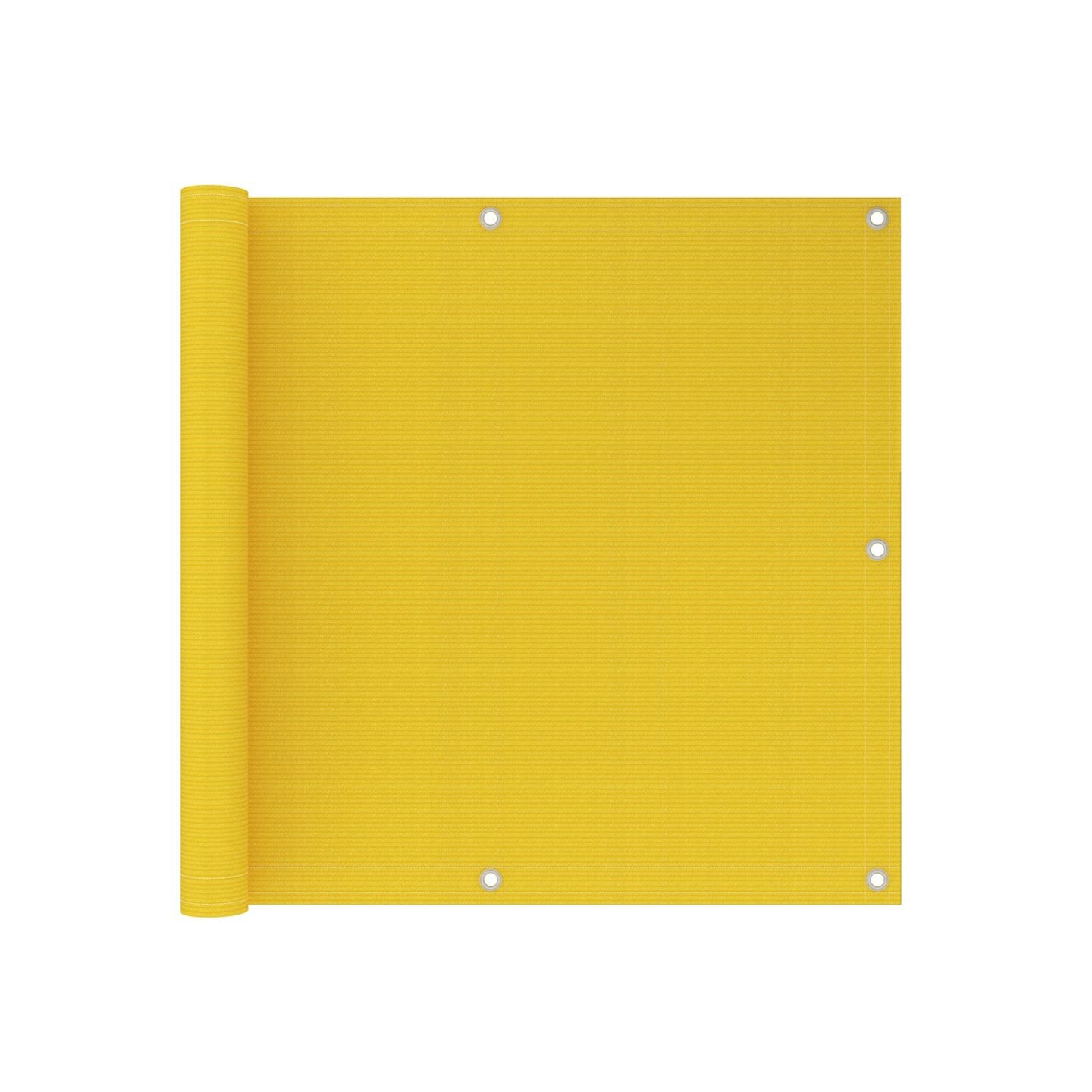 Écran de balcon Jaune 90x500 cm PEHD