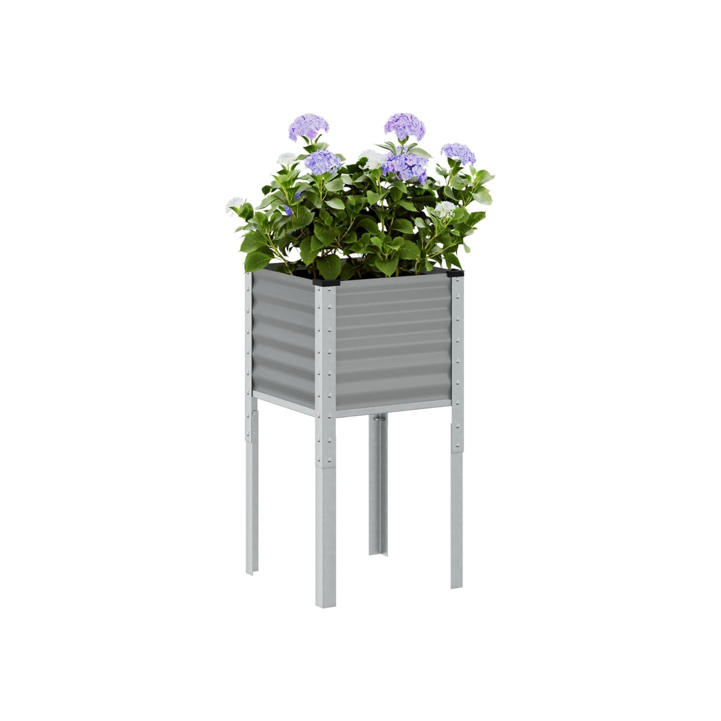 Jardinière gris 45x45x88 cm acier