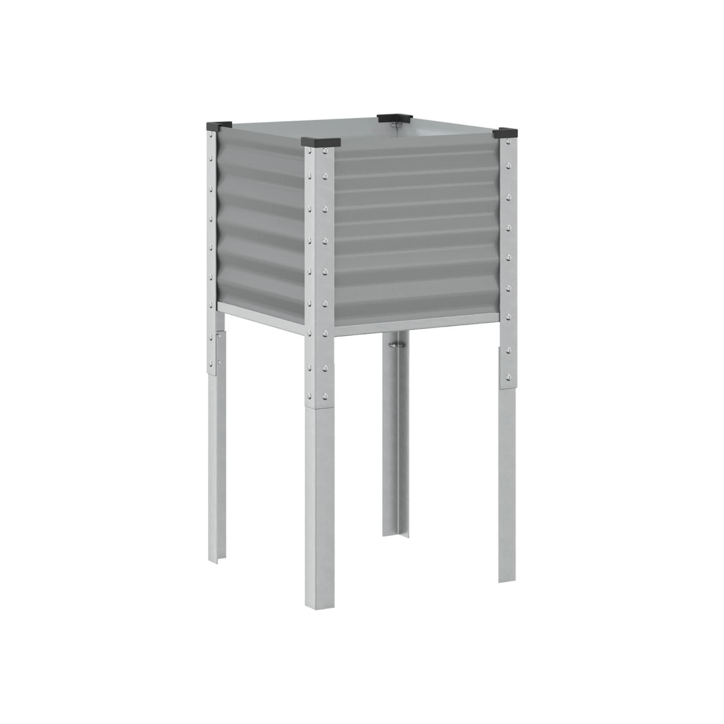 Jardinière gris 45x45x88 cm acier