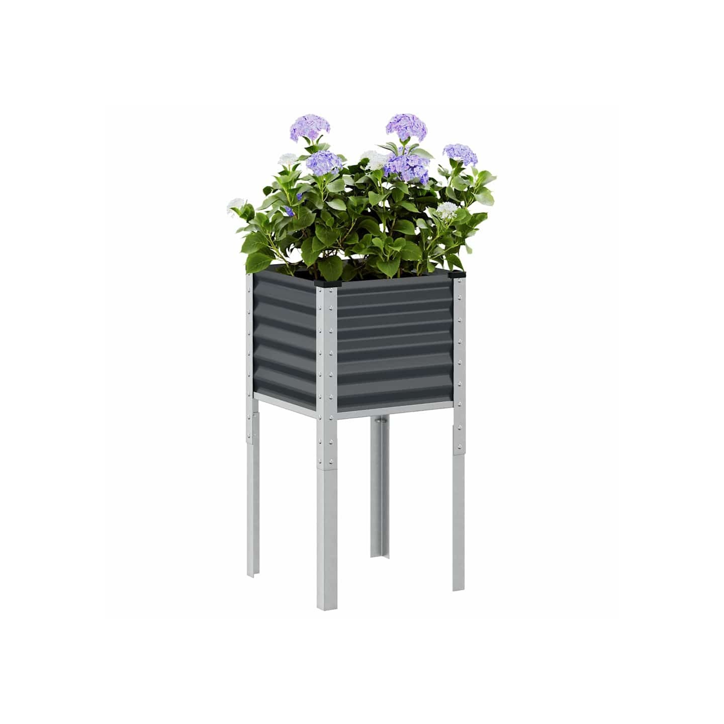Jardinière de jardin Anthracite 45x45x88 cm Acier