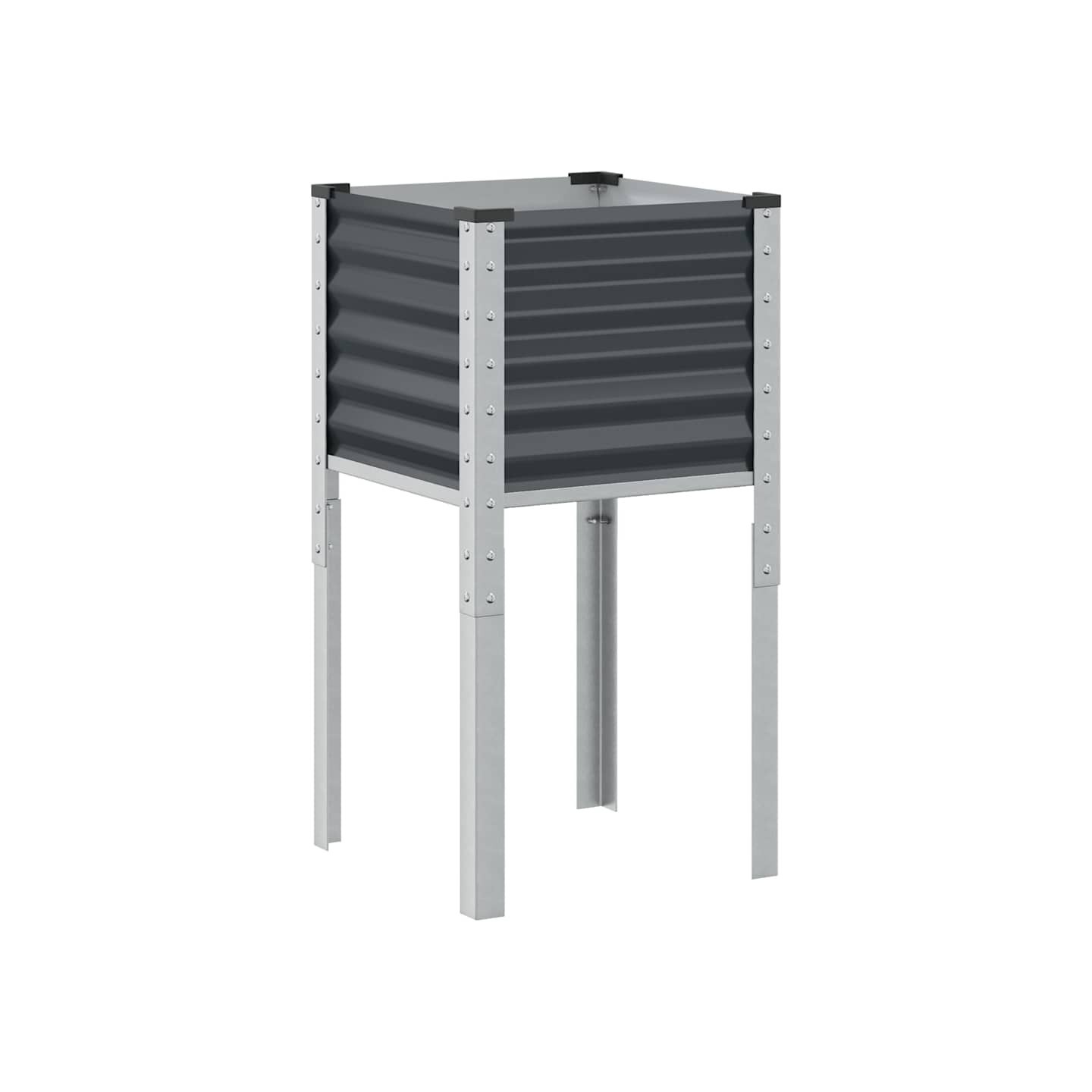 Jardinière de jardin Anthracite 45x45x88 cm Acier