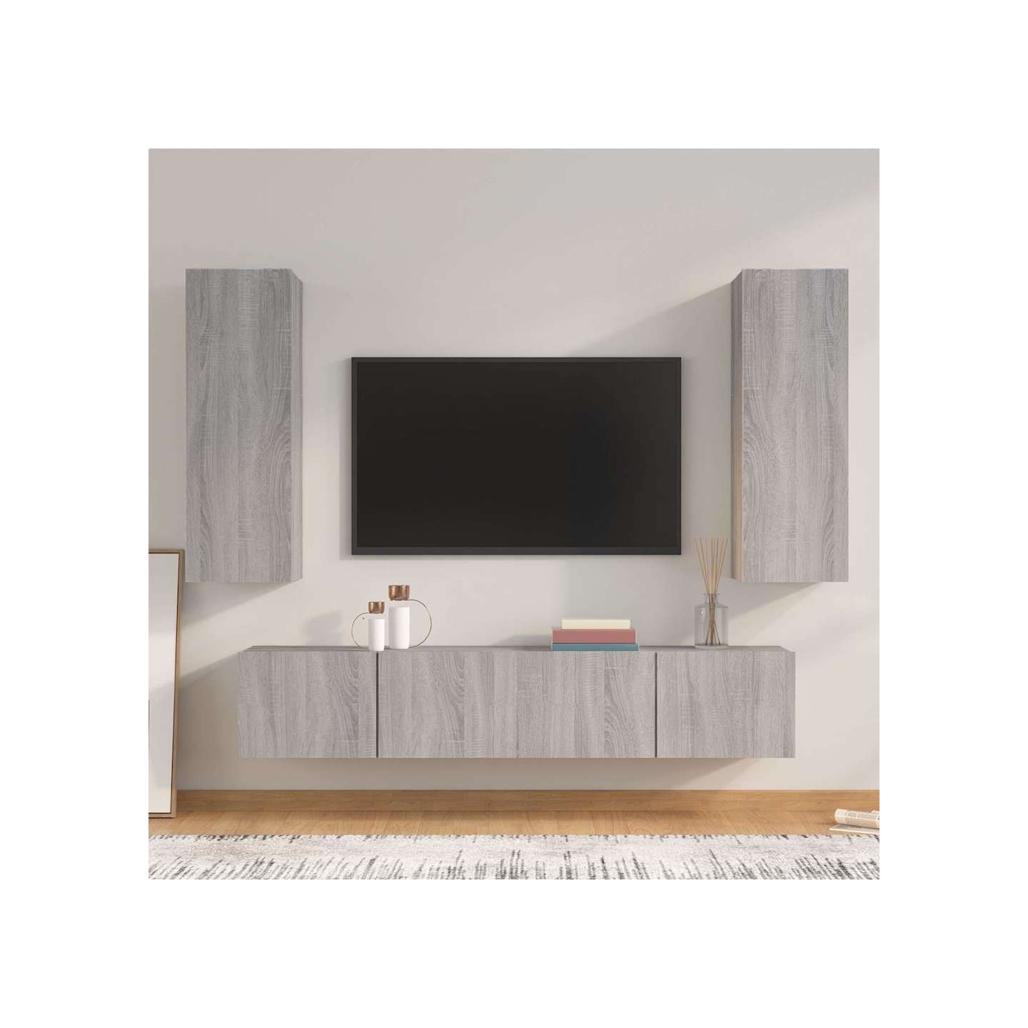 Ensemble de meubles TV 4 pcs Sonoma gris Bois d'ingénierie