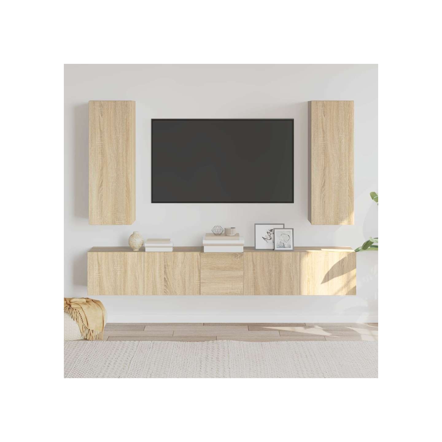 Ensemble de meubles TV 5 pcs Chêne sonoma Bois d'ingénierie