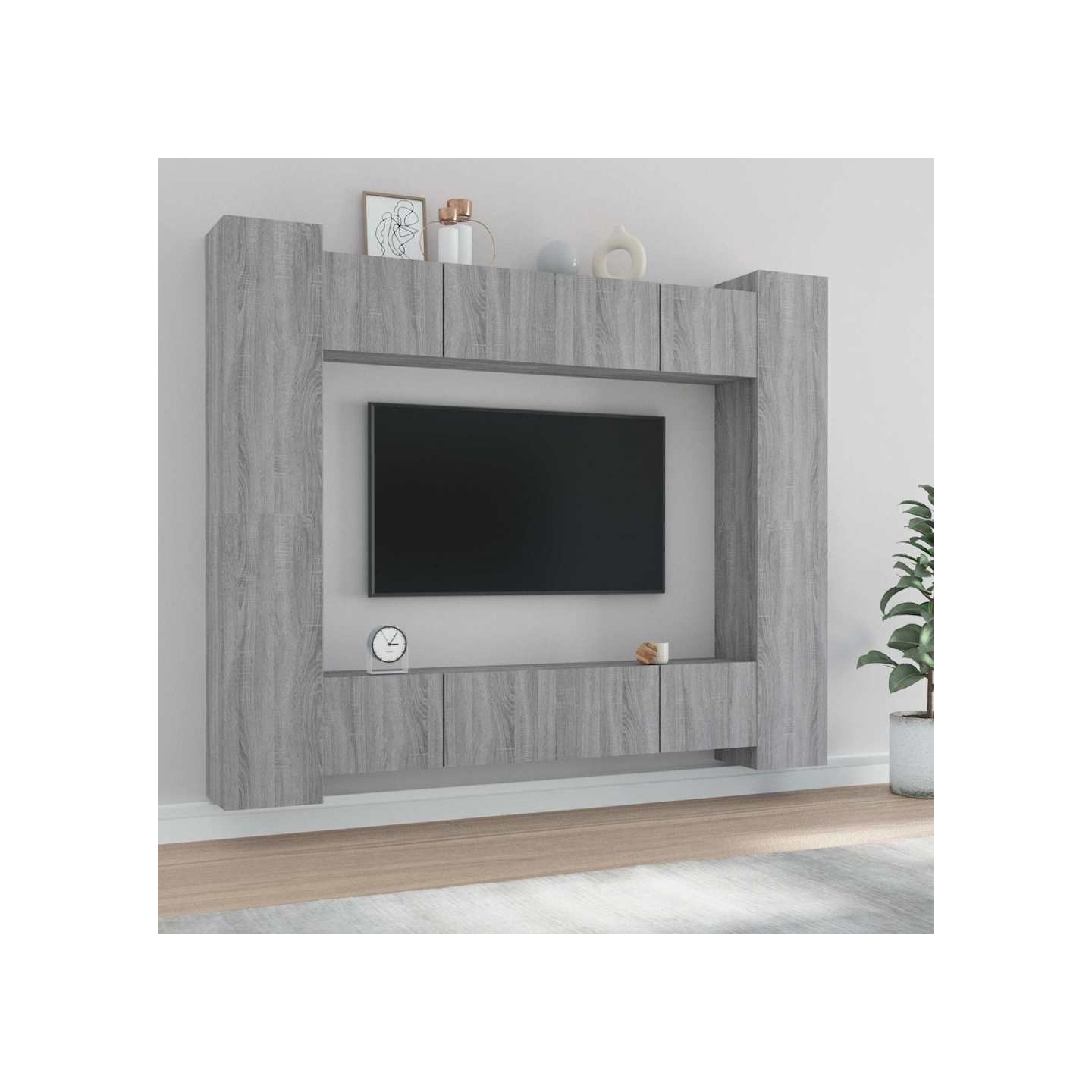 Ensemble de meubles TV 8 pcs Sonoma gris Bois d'ingénierie