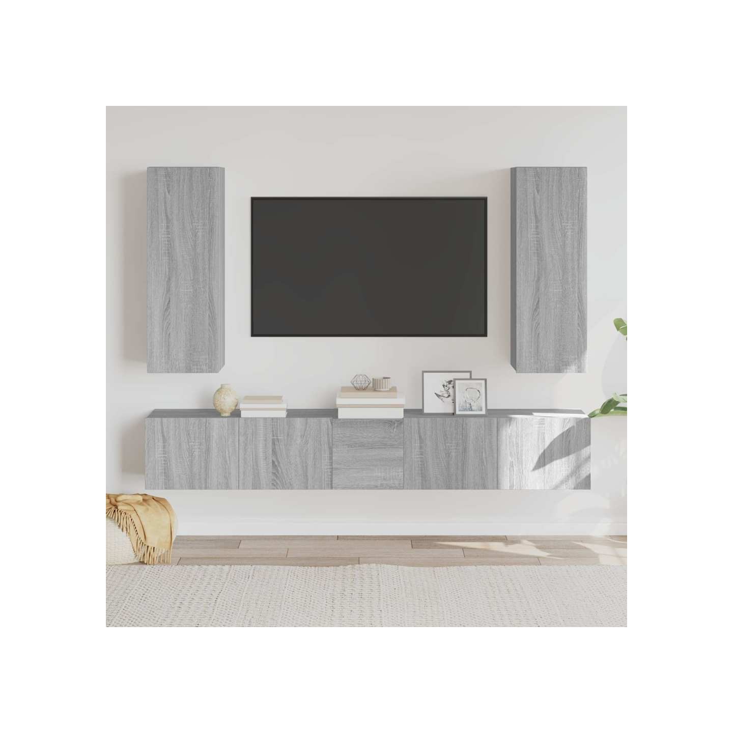 Ensemble de meubles TV 5 pcs Sonoma gris Bois d'ingénierie