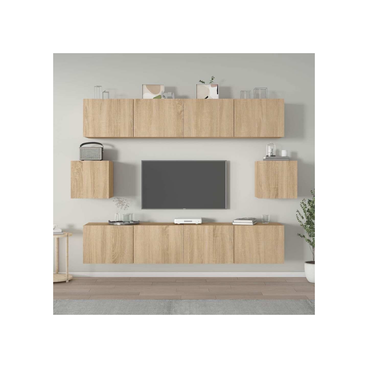 Ensemble de meubles TV 6 pcs Chêne sonoma Bois d'ingénierie