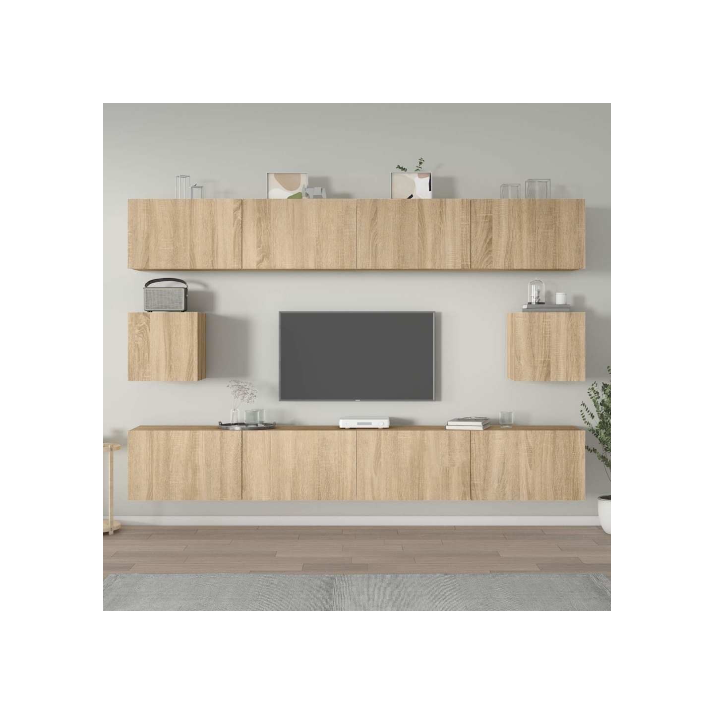 Ensemble de meubles TV 6 pcs Chêne sonoma Bois d'ingénierie