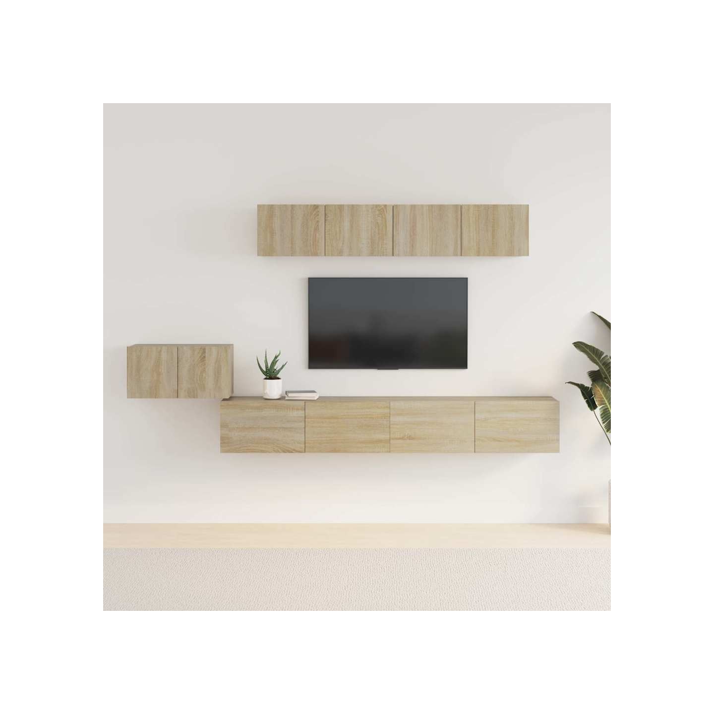 Ensemble de meubles TV 5 pcs Chêne sonoma Bois d'ingénierie