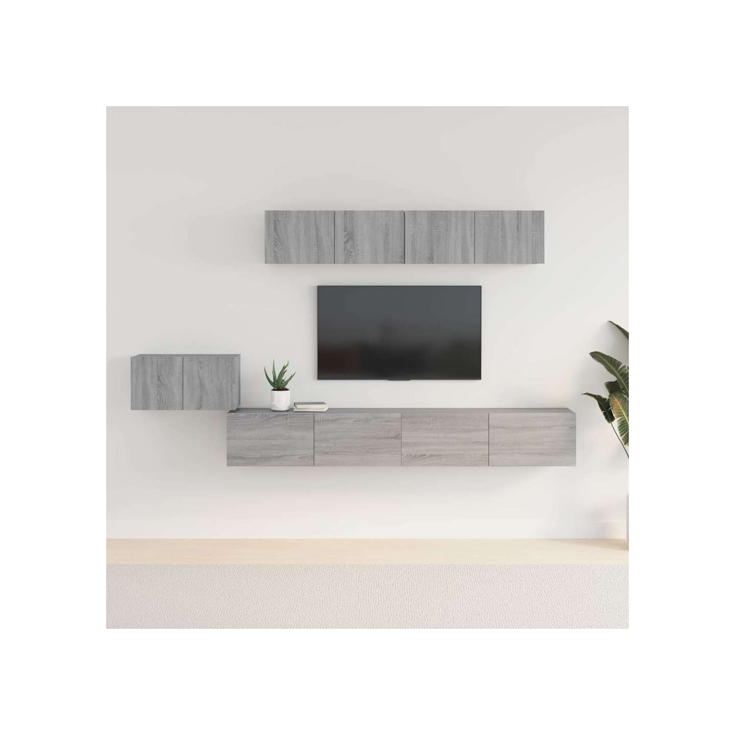 Ensemble de meubles TV 5 pcs Sonoma gris Bois d'ingénierie