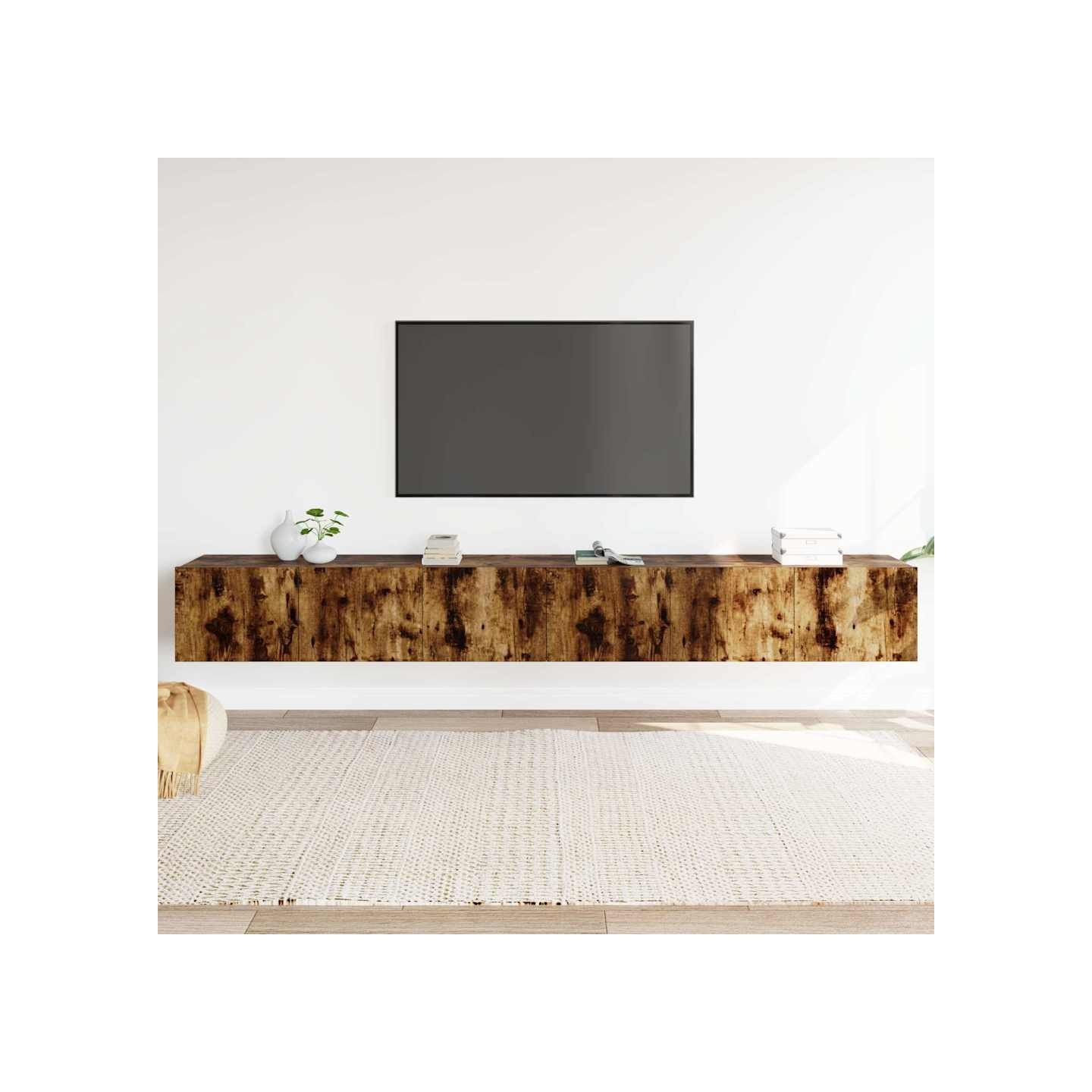 Ensemble de meubles TV 3 pcs Chêne fumé Bois d'ingénierie
