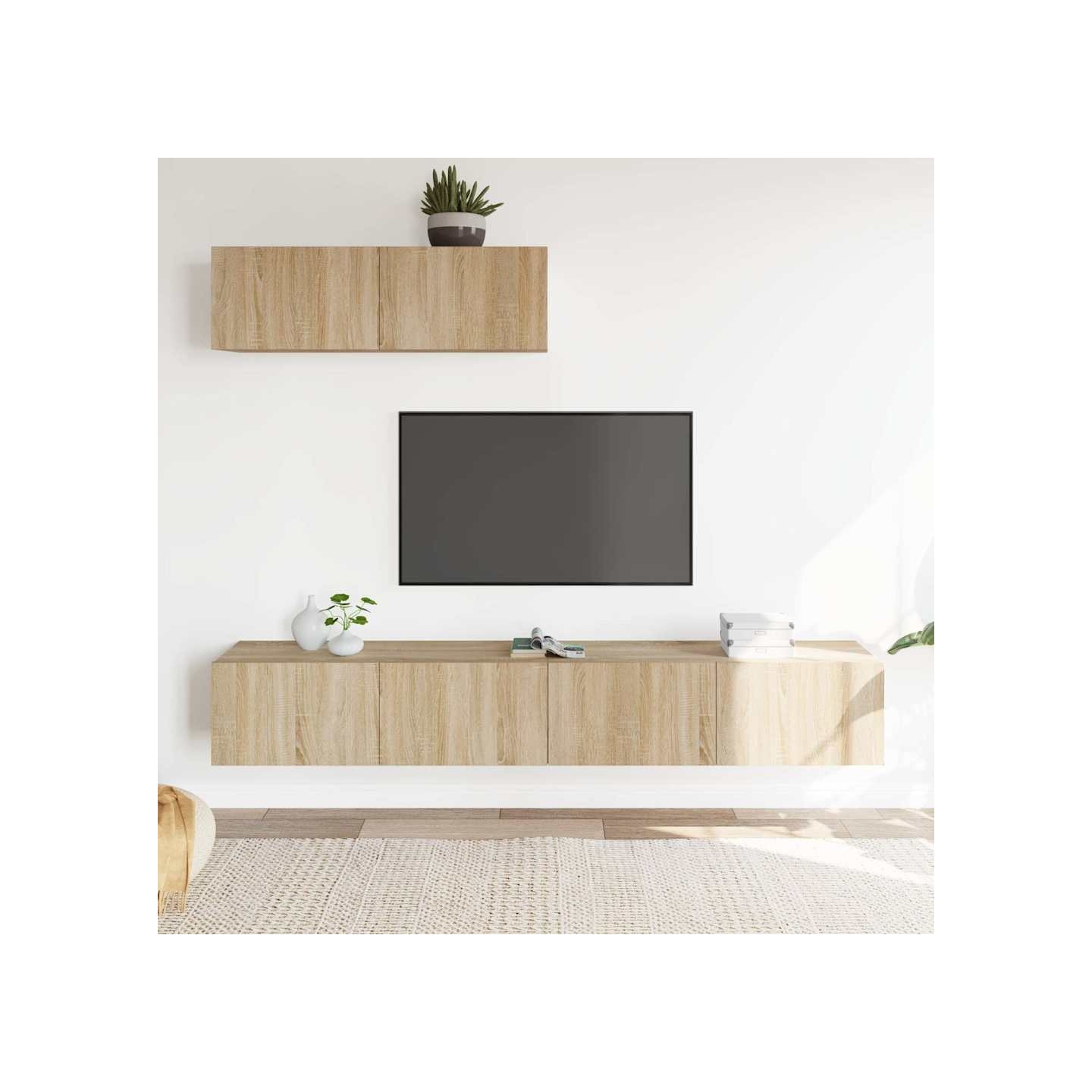 Ensemble de meubles TV 3 pcs Chêne sonoma Bois d'ingénierie
