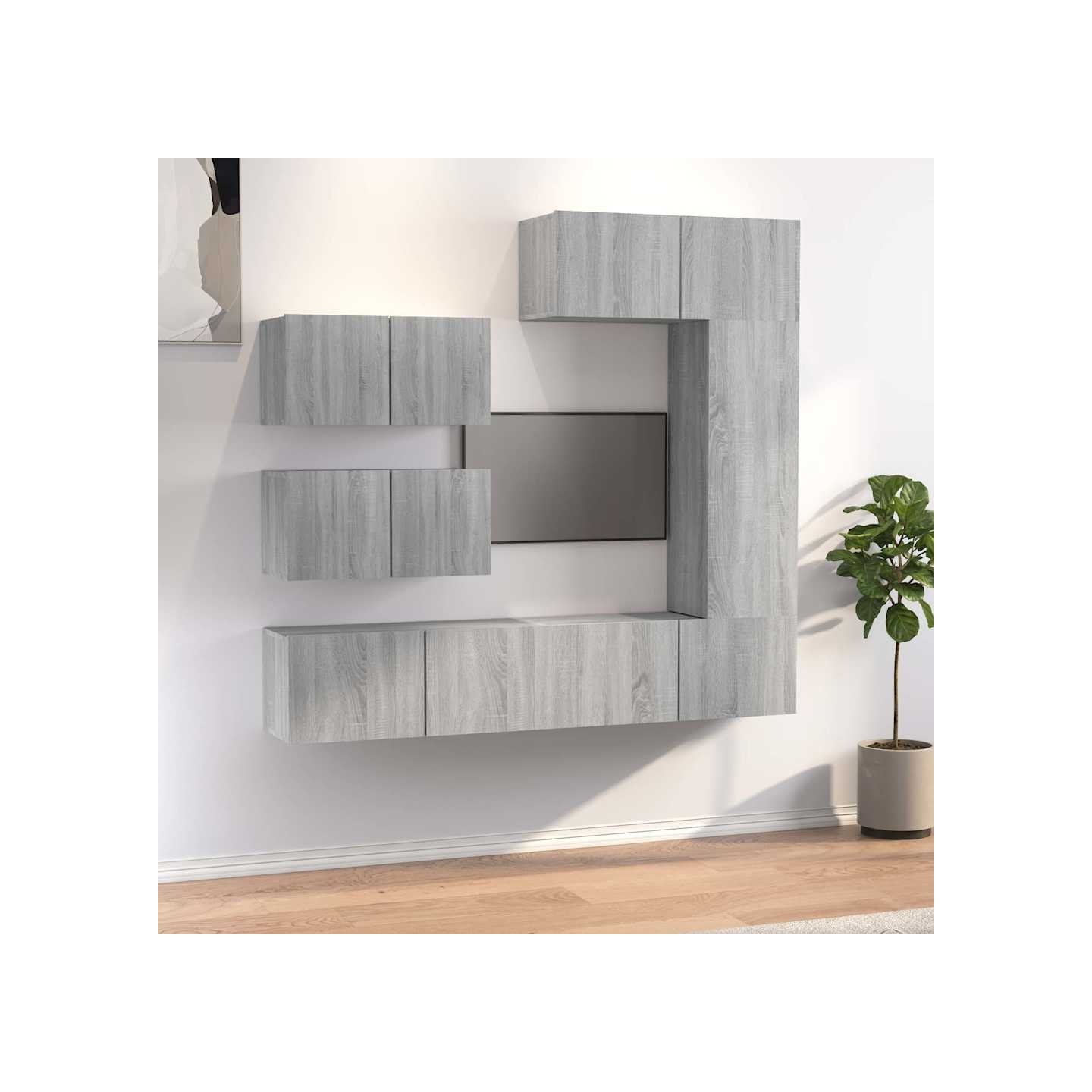 Ensemble de meubles TV 6 pcs Sonoma gris Bois d'ingénierie