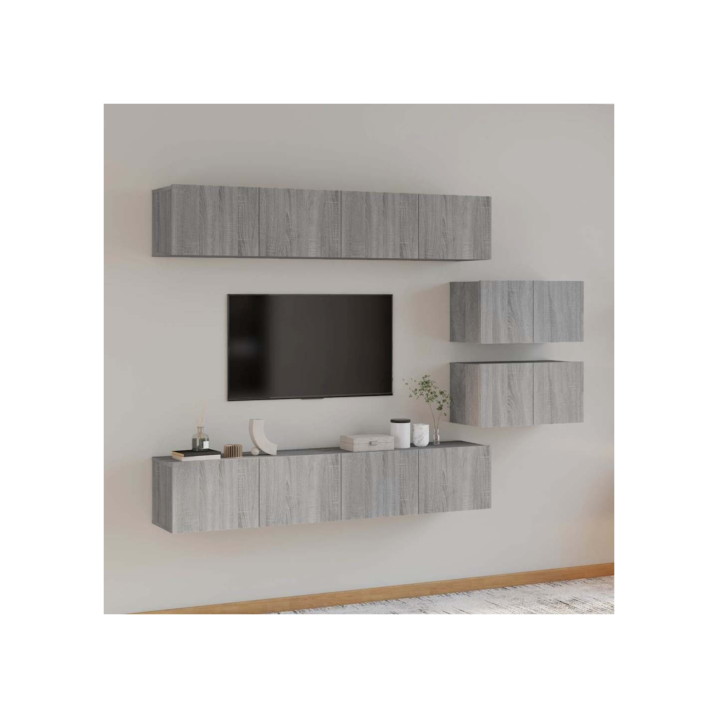 Ensemble de meubles TV 6 pcs Sonoma gris Bois d'ingénierie