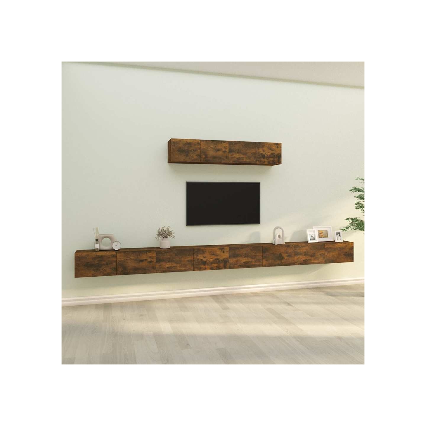 Ensemble de meubles TV 6 pcs Chêne fumé Bois d'ingénierie