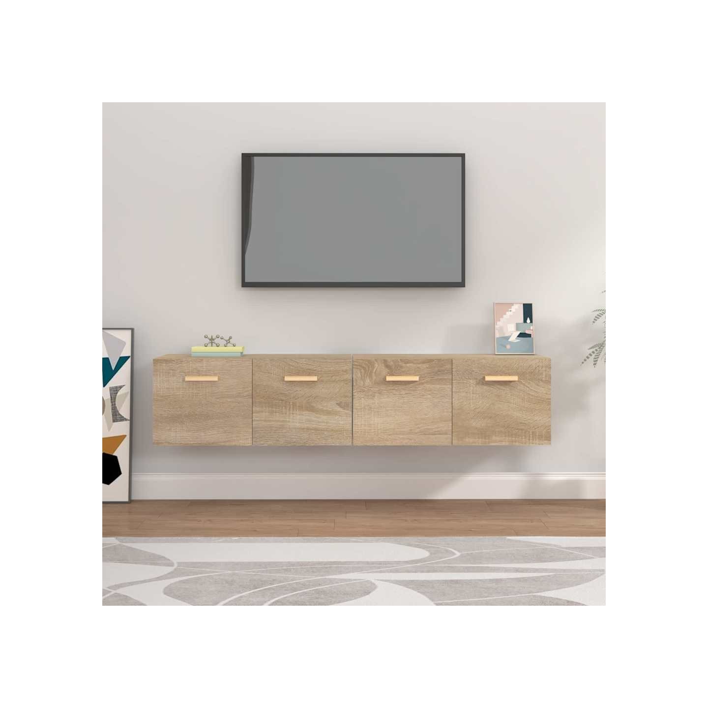 Armoires murales 2 pcs Chêne sonoma 80x35x36,5 cm Bois
