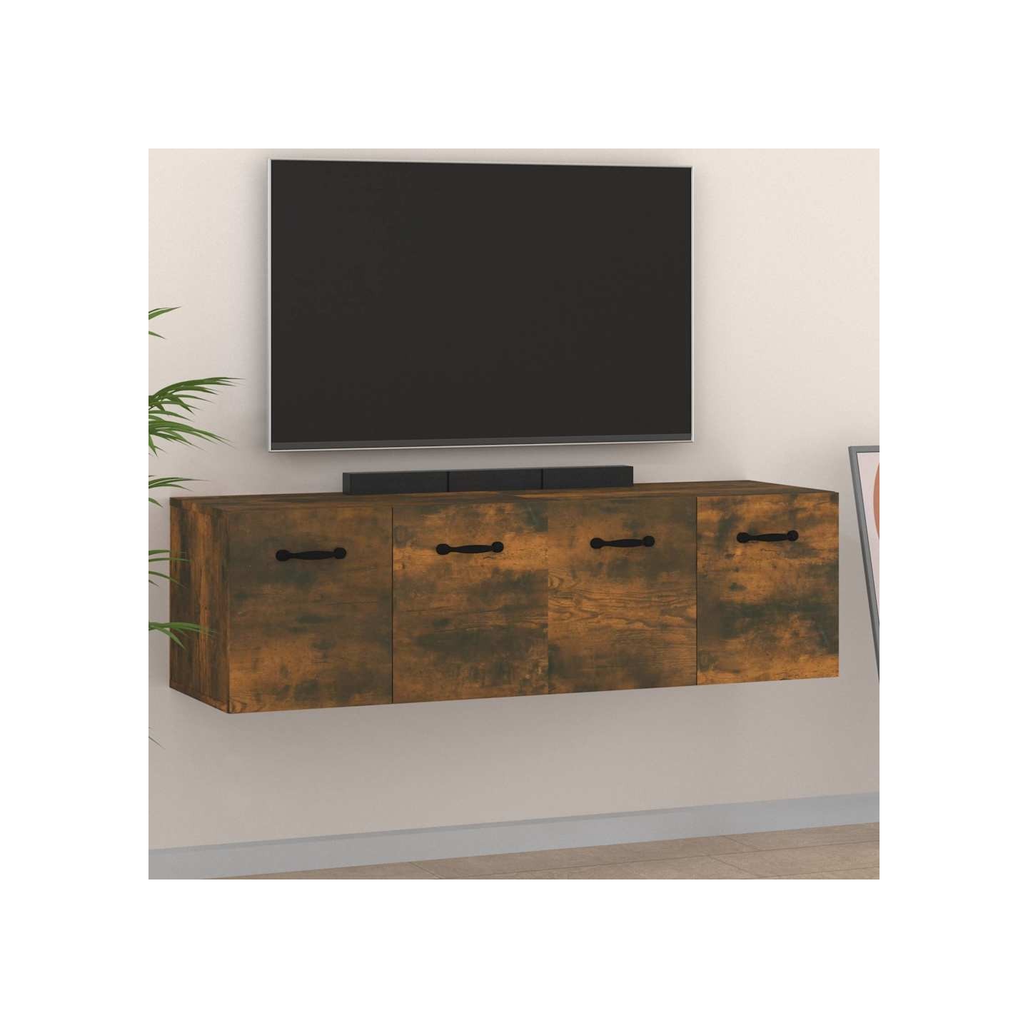 Armoires murales 2pcs Chêne fumé 80x35x36,5cm Bois d'ingénierie
