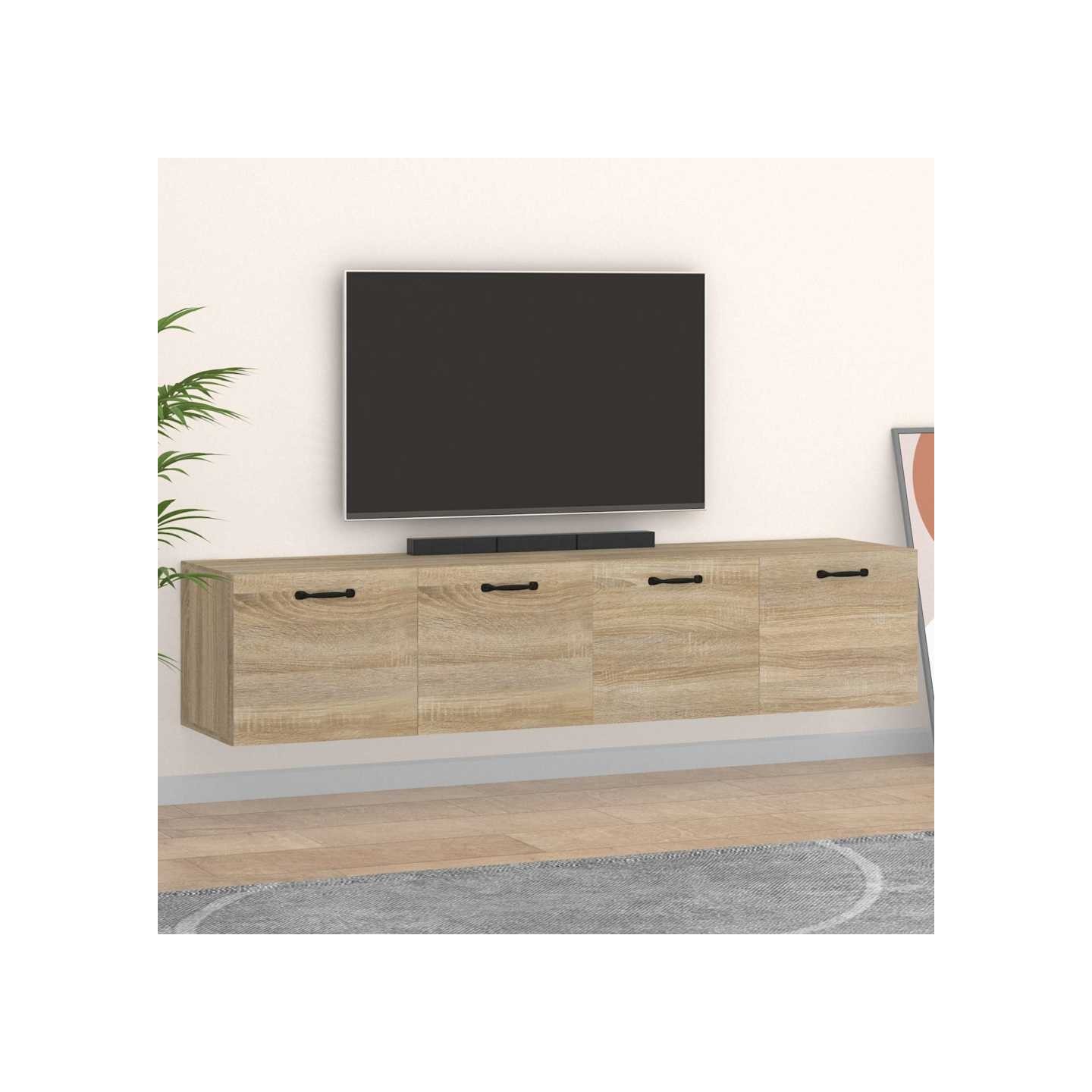 Armoires murales 2 pcs Chêne sonoma 60x36,5x35 cm