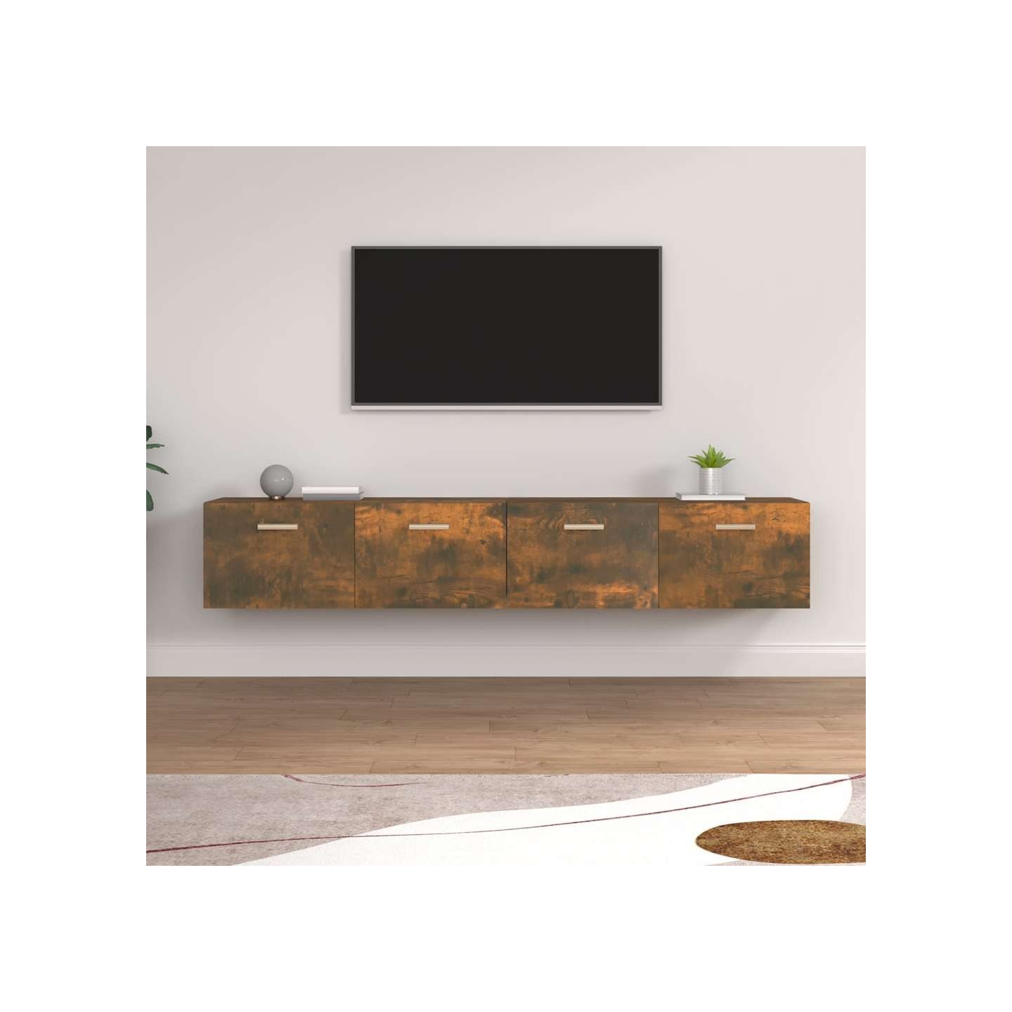 Armoires murales 2 pcs Chêne fumé 100x36,5x35 cm