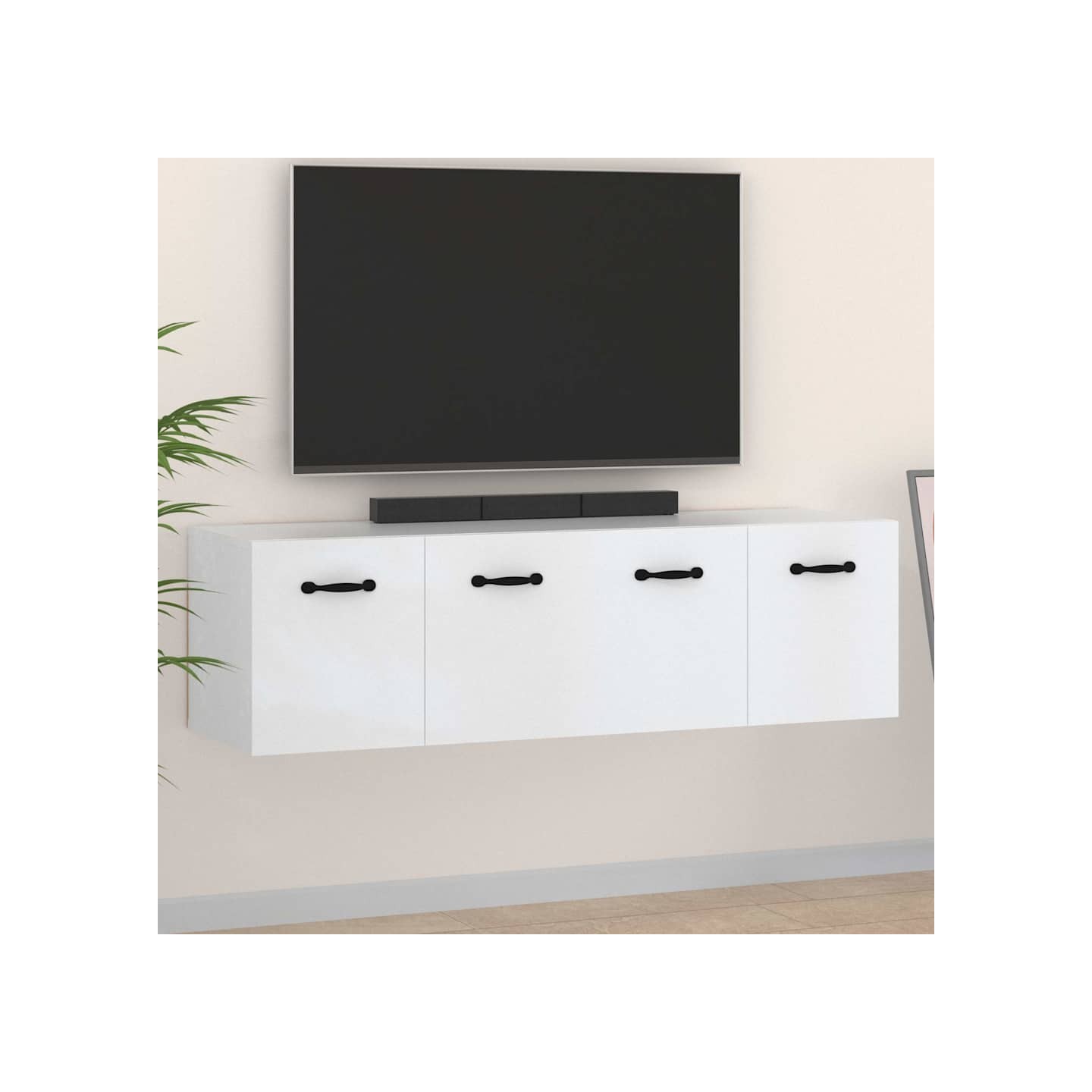 Armoires murales 2 pcs Blanc 80x35x36,5 cm Bois d'ingénierie