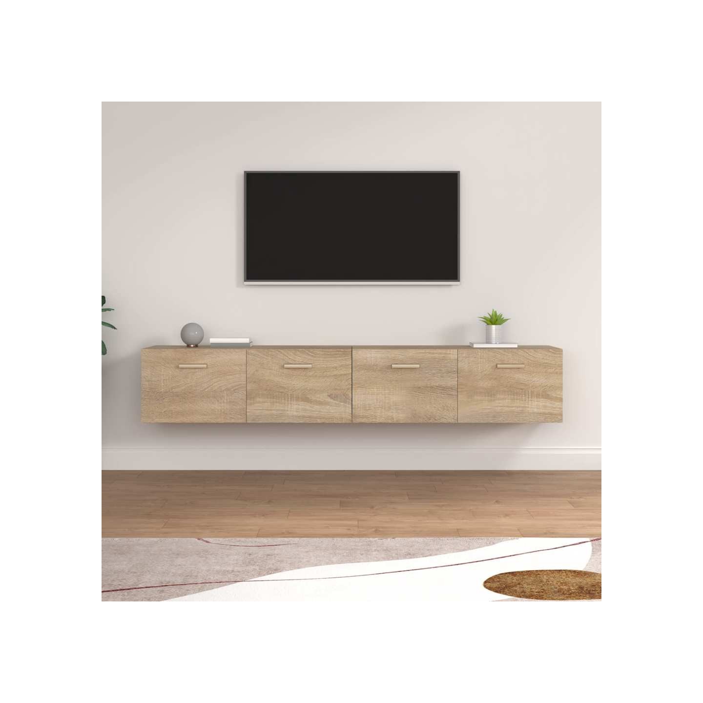 Armoires murales 2 pcs Chêne sonoma 100x36,5x35 cm