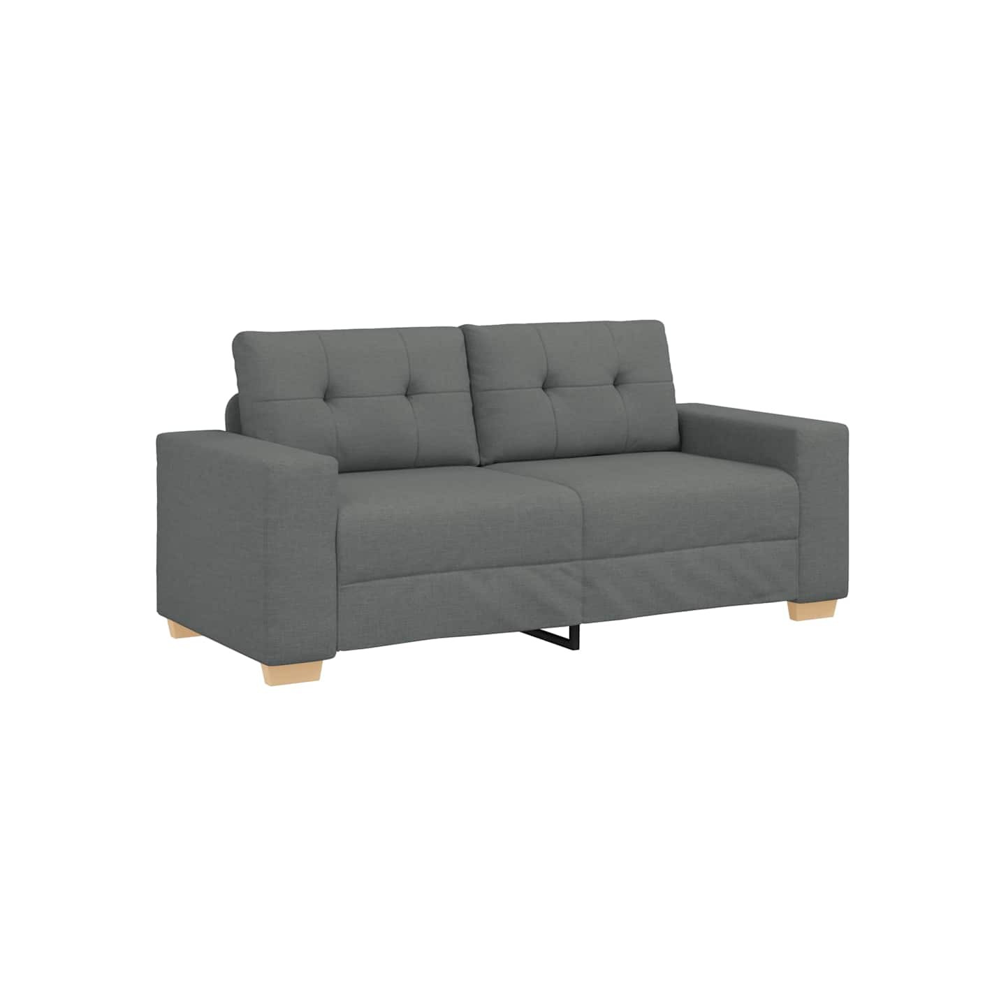 Canapé deux places gris foncé 180 x 77 x 82 cm en tissu