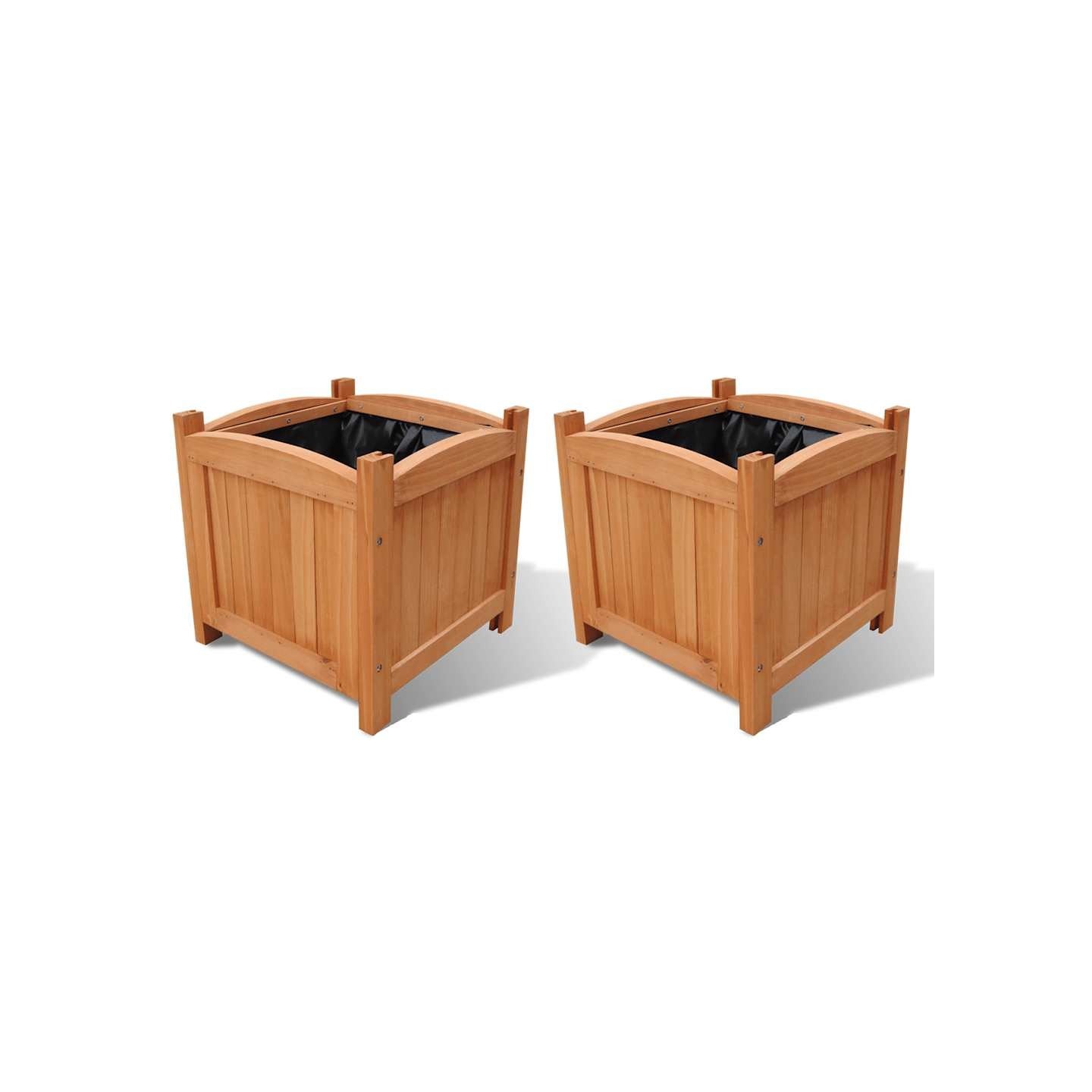 Ensemble de 2 lits surélevés Bois 30x30x30 cm