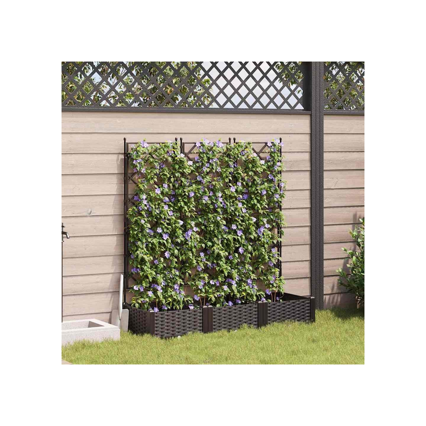 Cache-pot de jardin 3 pc Marron 120 x 40 x 125,5 cm PP