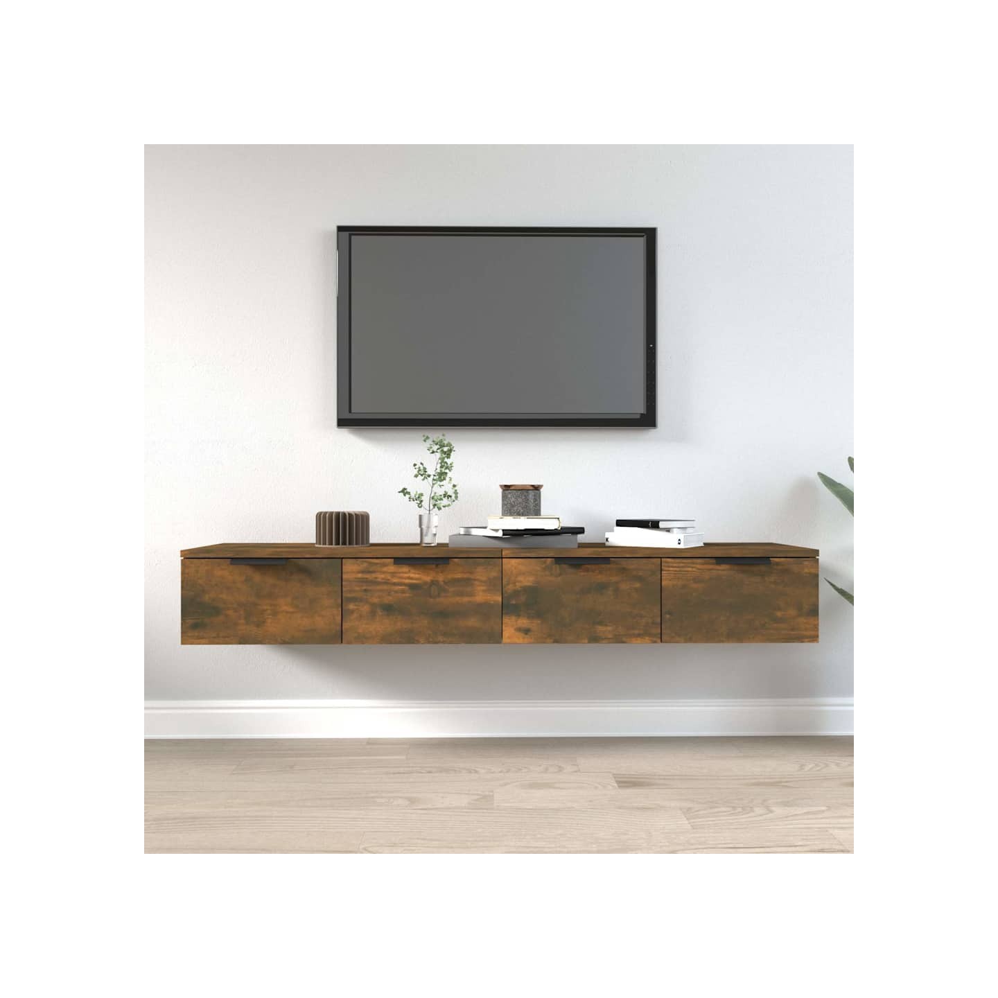 Armoires murales 2 pcs Chêne fumé 68x30x20 cm Bois d'ingénierie