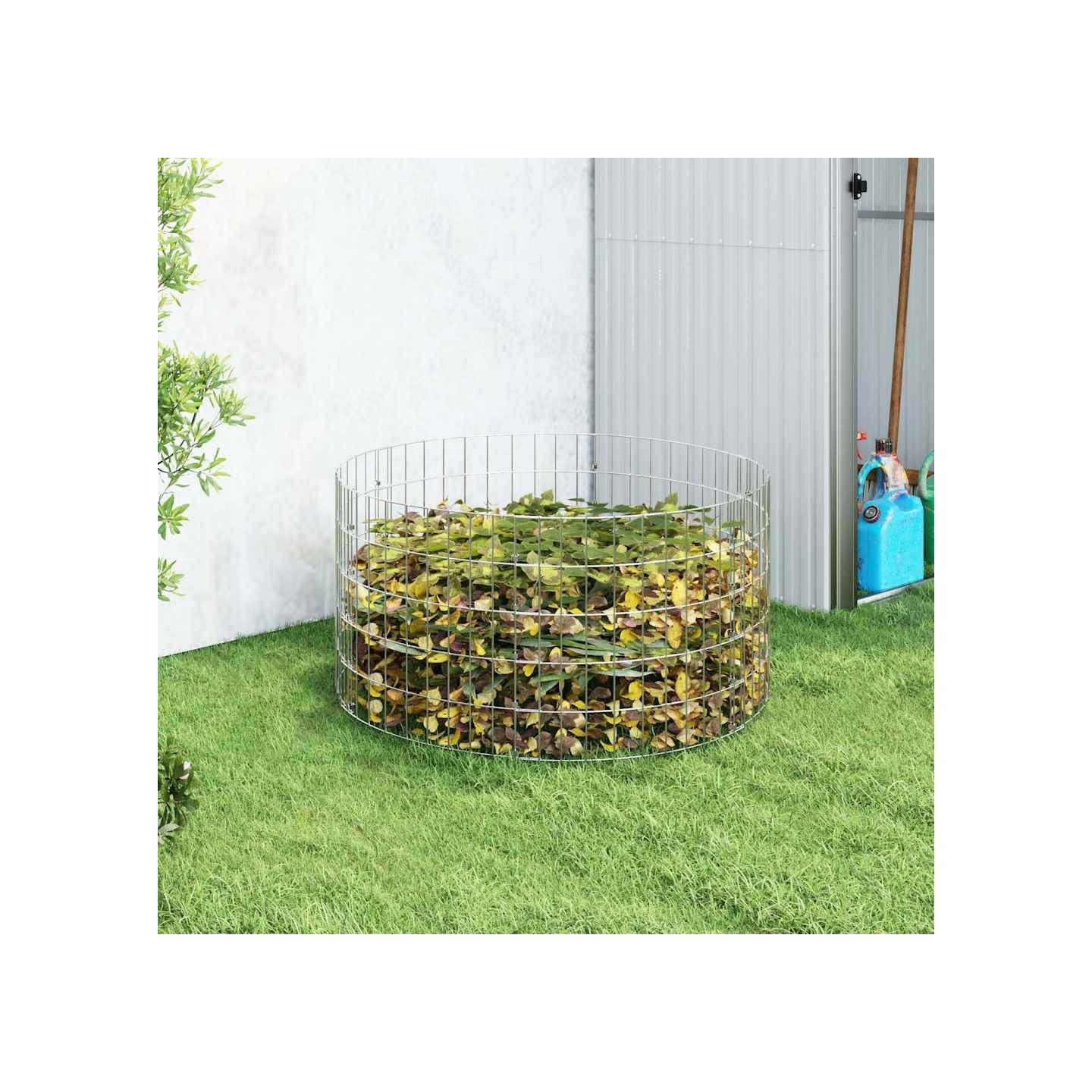 Composteur de jardin Ø100x50 cm Acier galvanisé