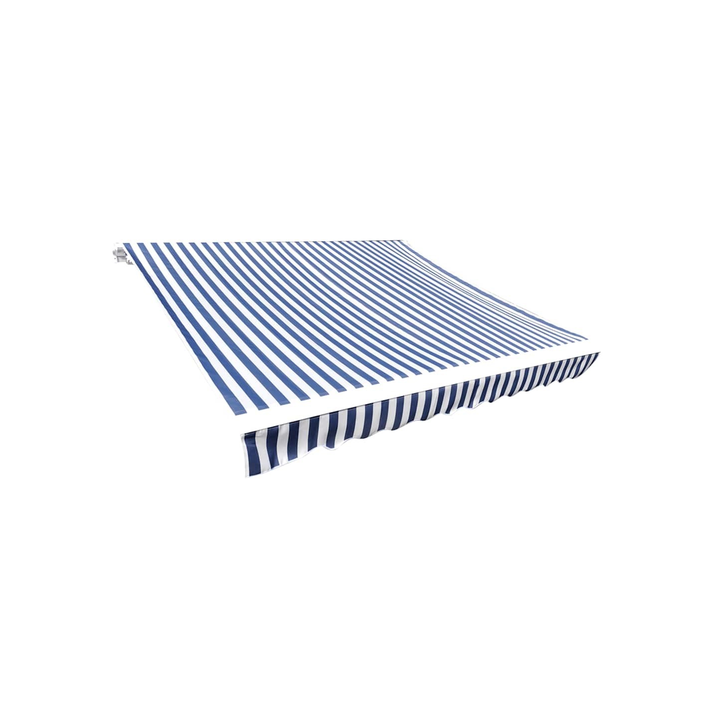 Tissu de remplacement pour auvent bleu et blanc 300x250 cm polyester