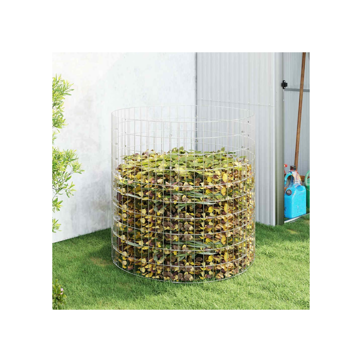 Composteur de jardin Ø100x100 cm Acier galvanisé