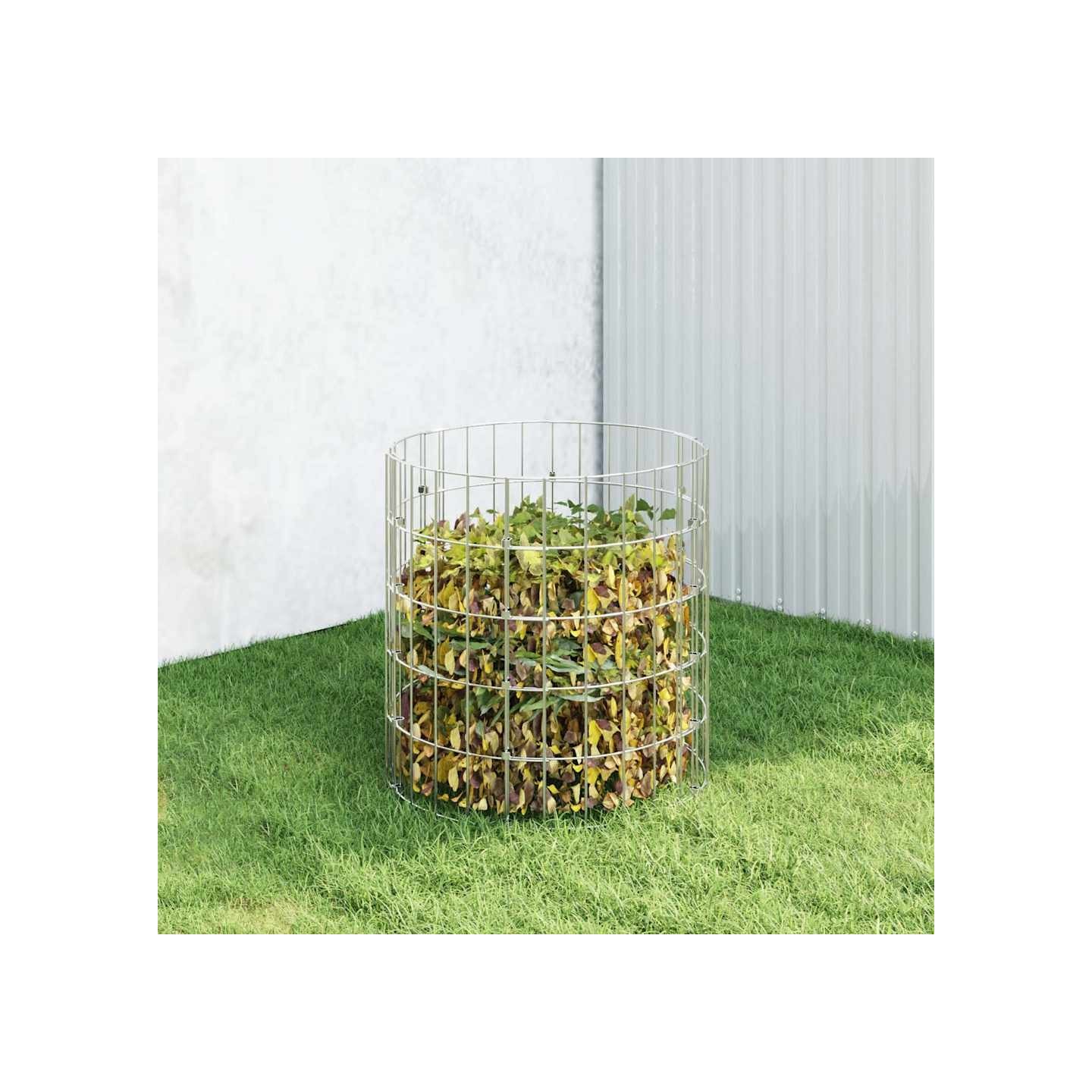 Composteur de jardin Ø50x50 cm Acier galvanisé