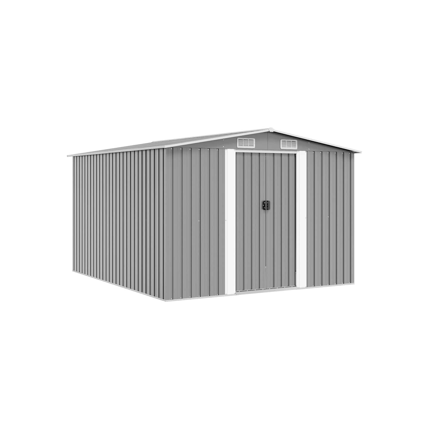Abri de jardin 257x298x178 cm Métal Gris