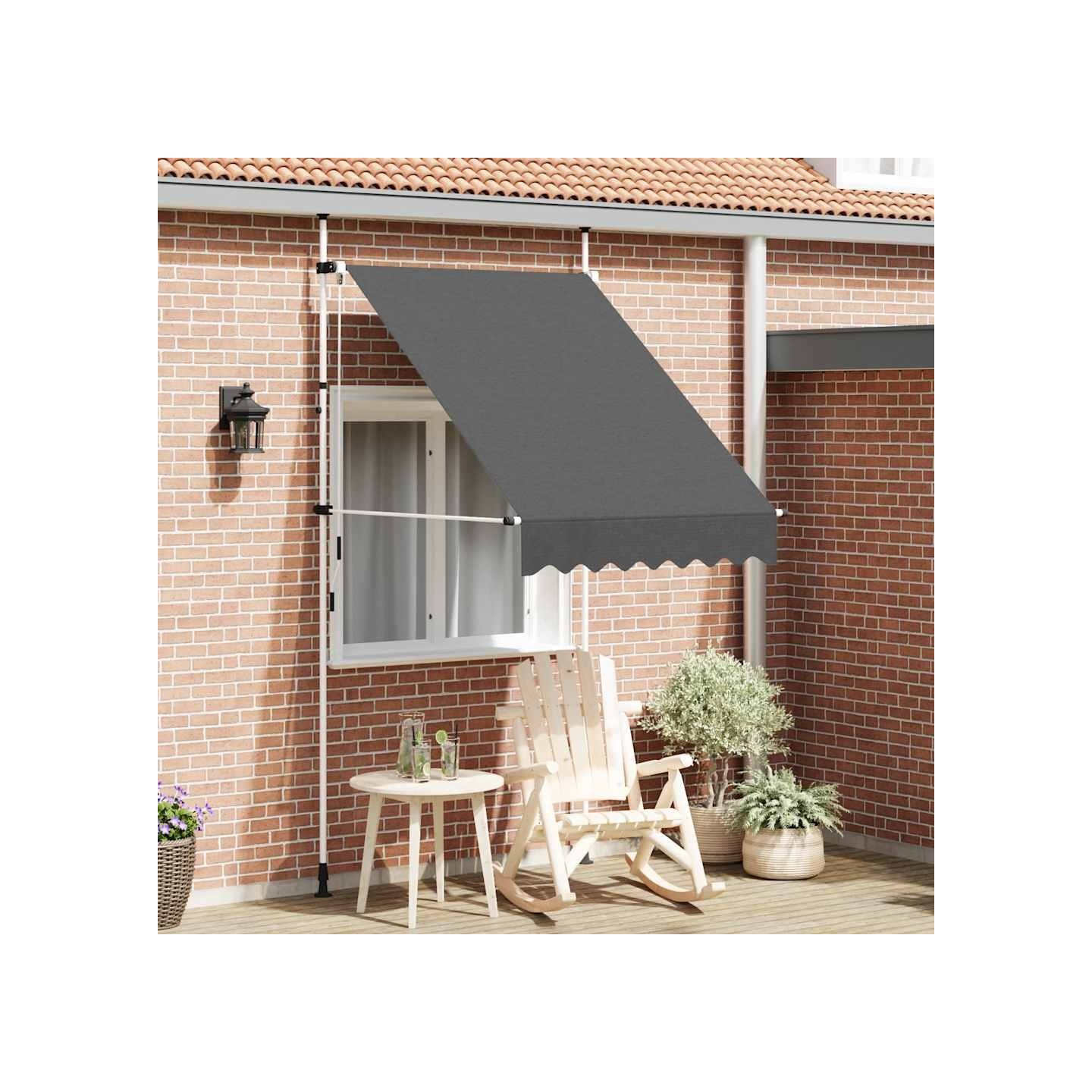 Auvent manuel rétractable 150 cm Anthracite