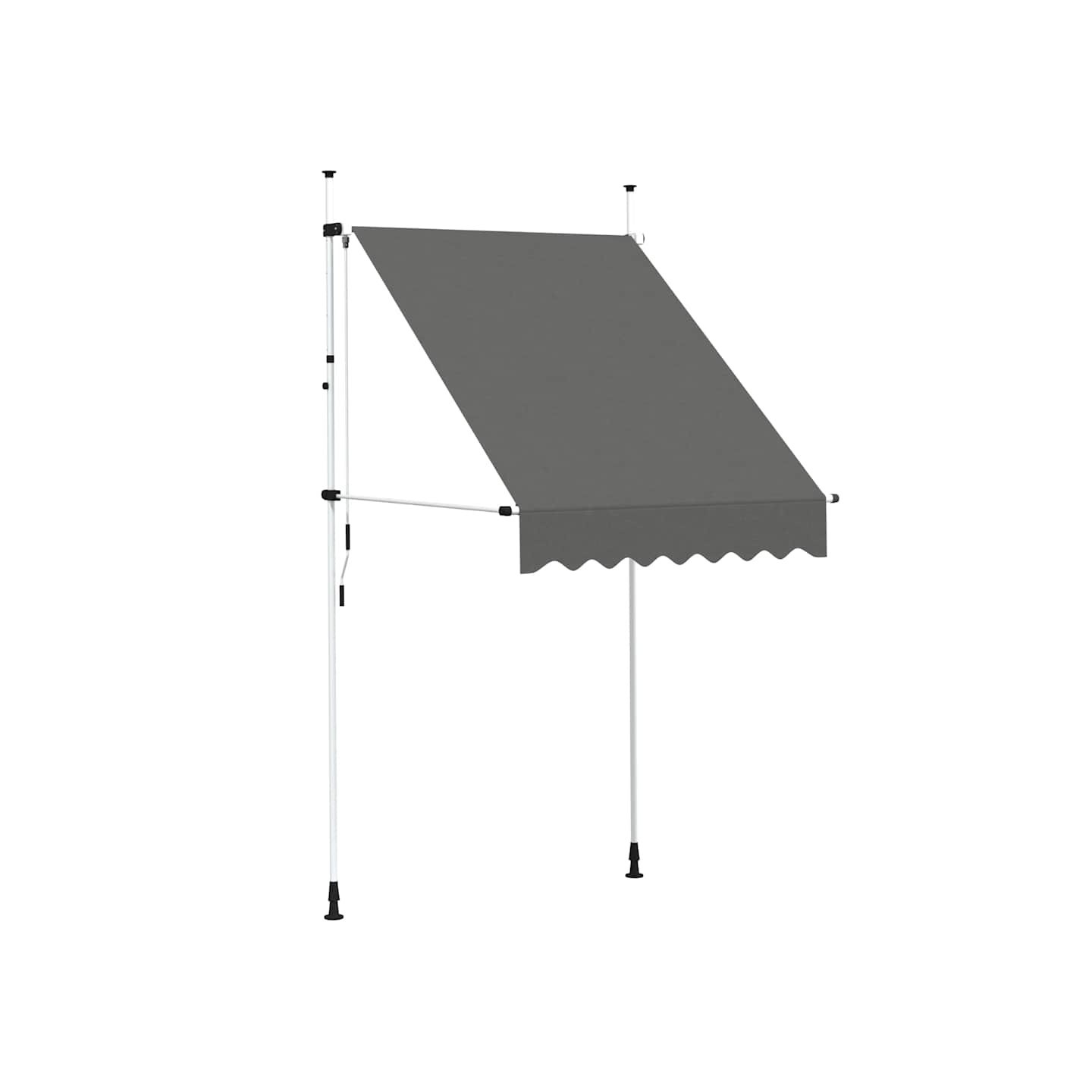 Auvent manuel rétractable 150 cm Anthracite
