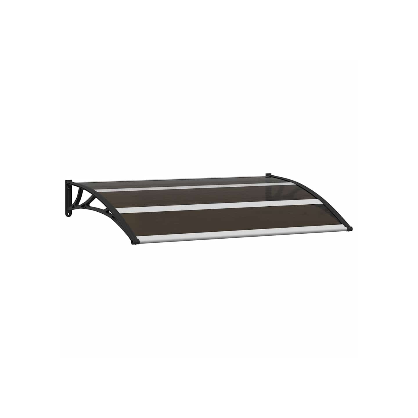 Auvent de porte Noir 120x75 cm PC