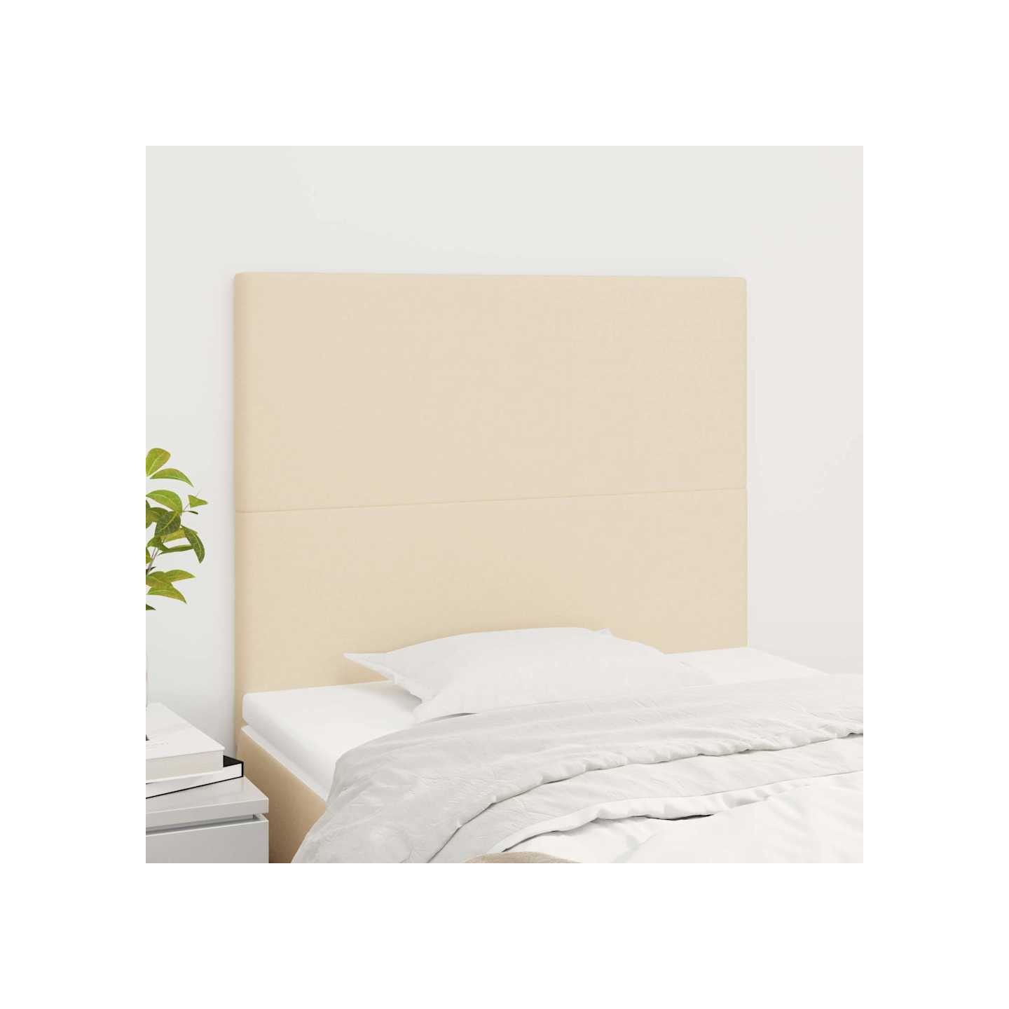 Tête de lit Crème 100x5x118/128 cm Tissu