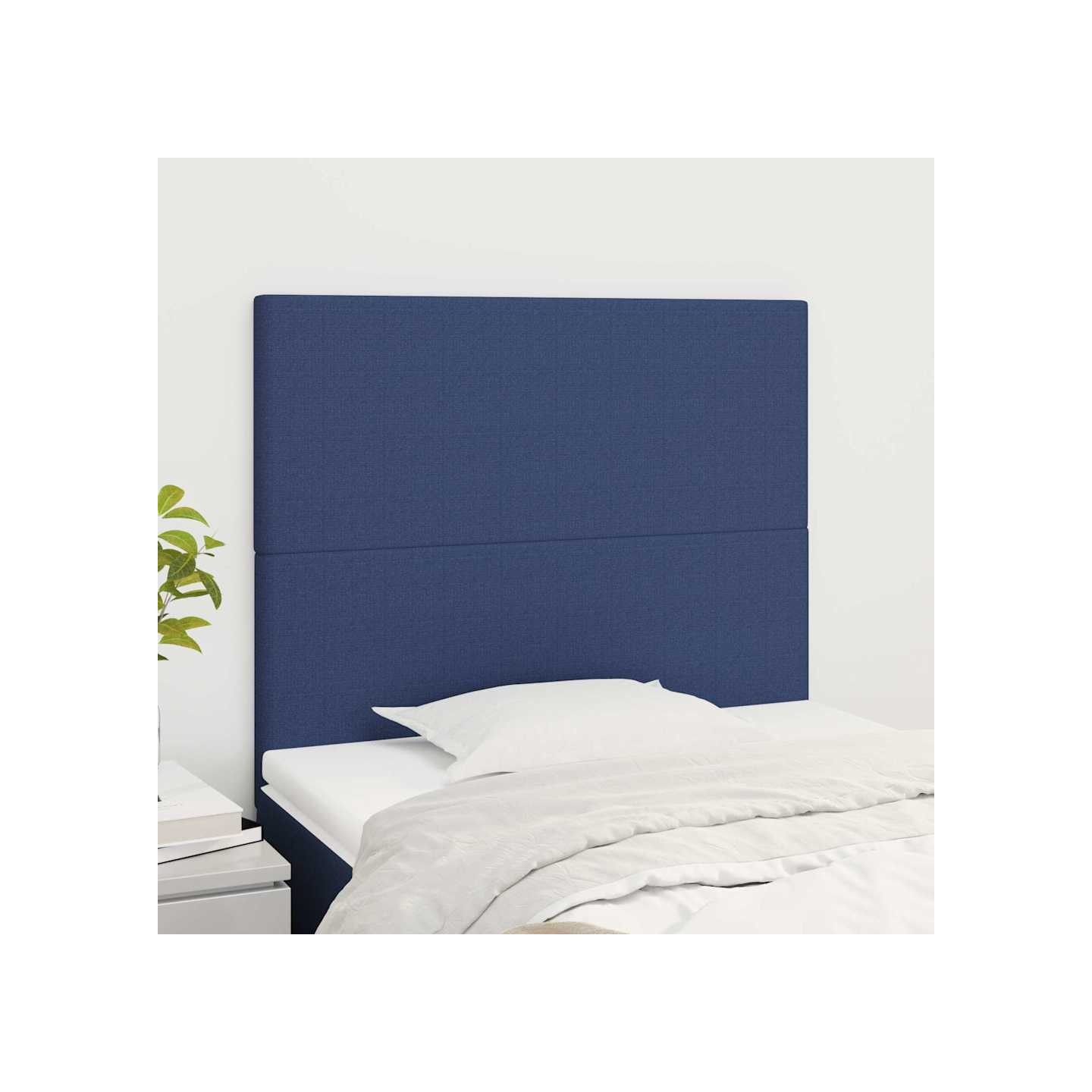 Tête de lit Bleu 100x5x118/128 cm Tissu