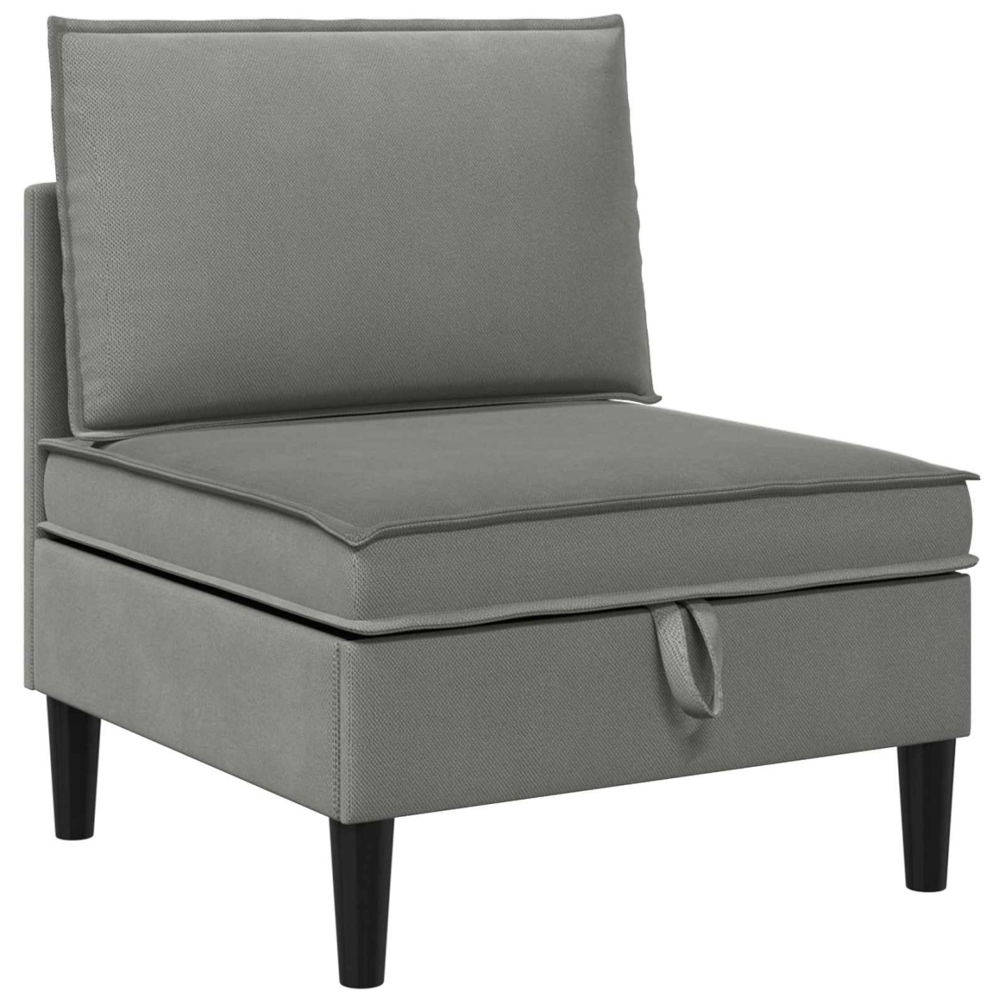 Canapé central avec rangement Gris foncé 70 x 70 x 82 cm