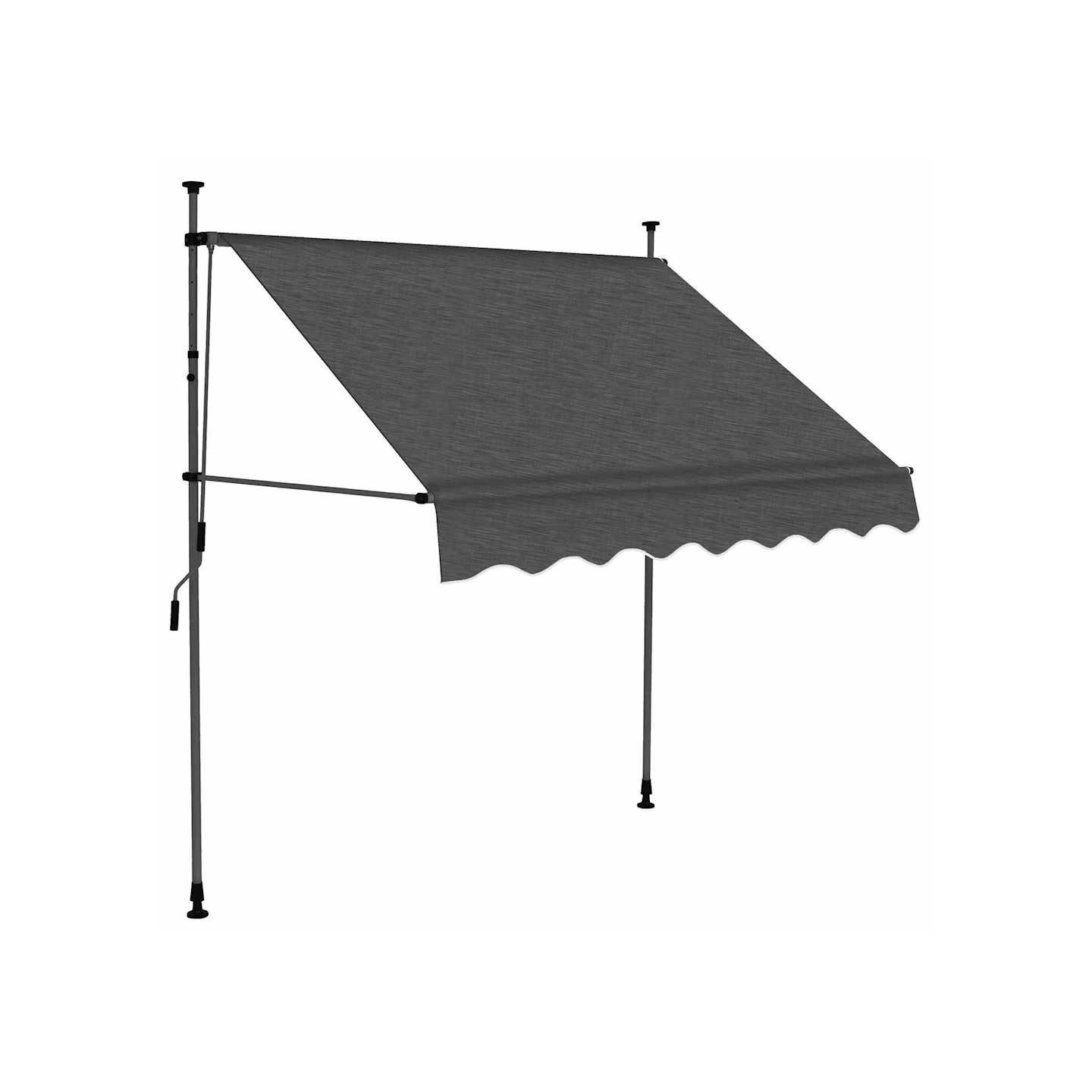 Auvent manuel rétractable avec LED 200 cm Anthracite