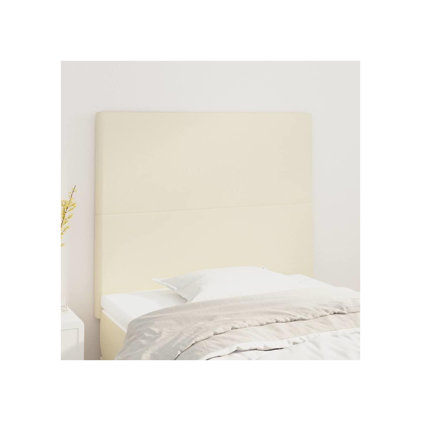 Tête de lit Crème 90x5x118/128 cm Similicuir