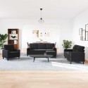 Ensemble de canapés 4pcs et coussins et traversins noir velours