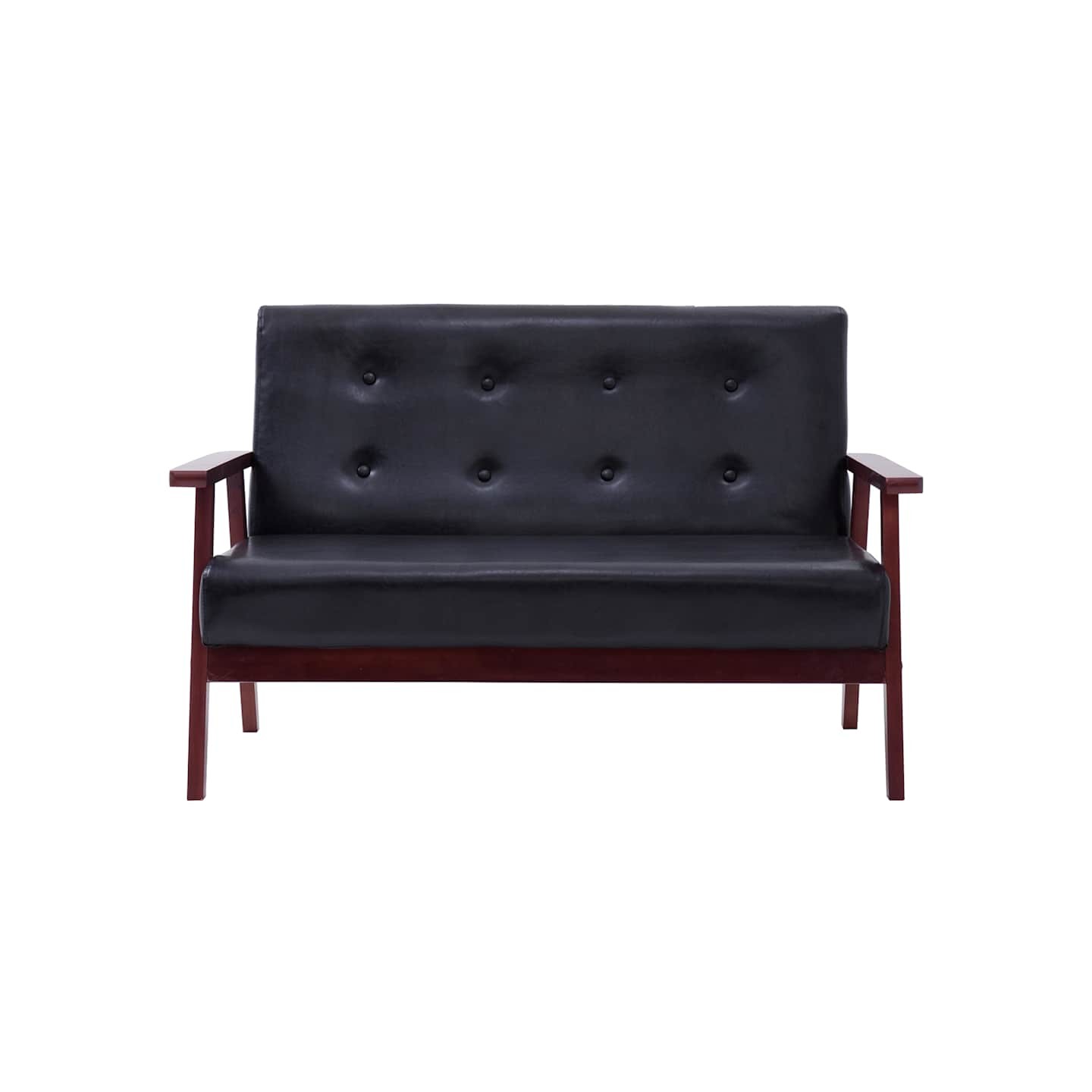 Ensemble de canapés 2 pcs noir similicuir